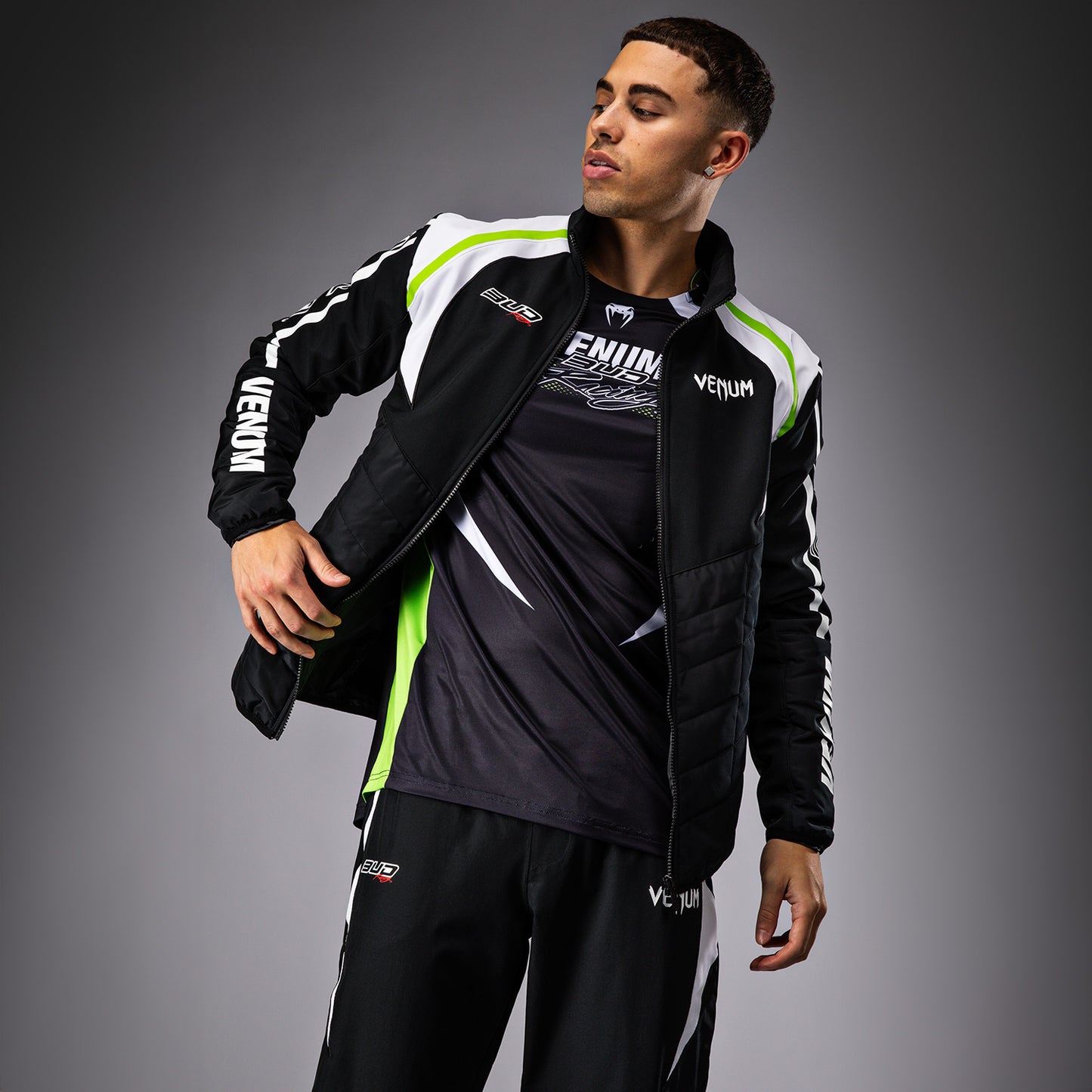 Venum x Bud Racing Giacca Uomo - Nero/Bianco/Verde lime