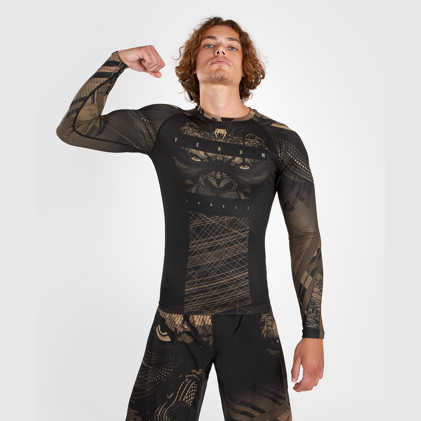 Venum Gorilla Jungle Rashguard a Maniche Lunghe - Nero/Sabbia