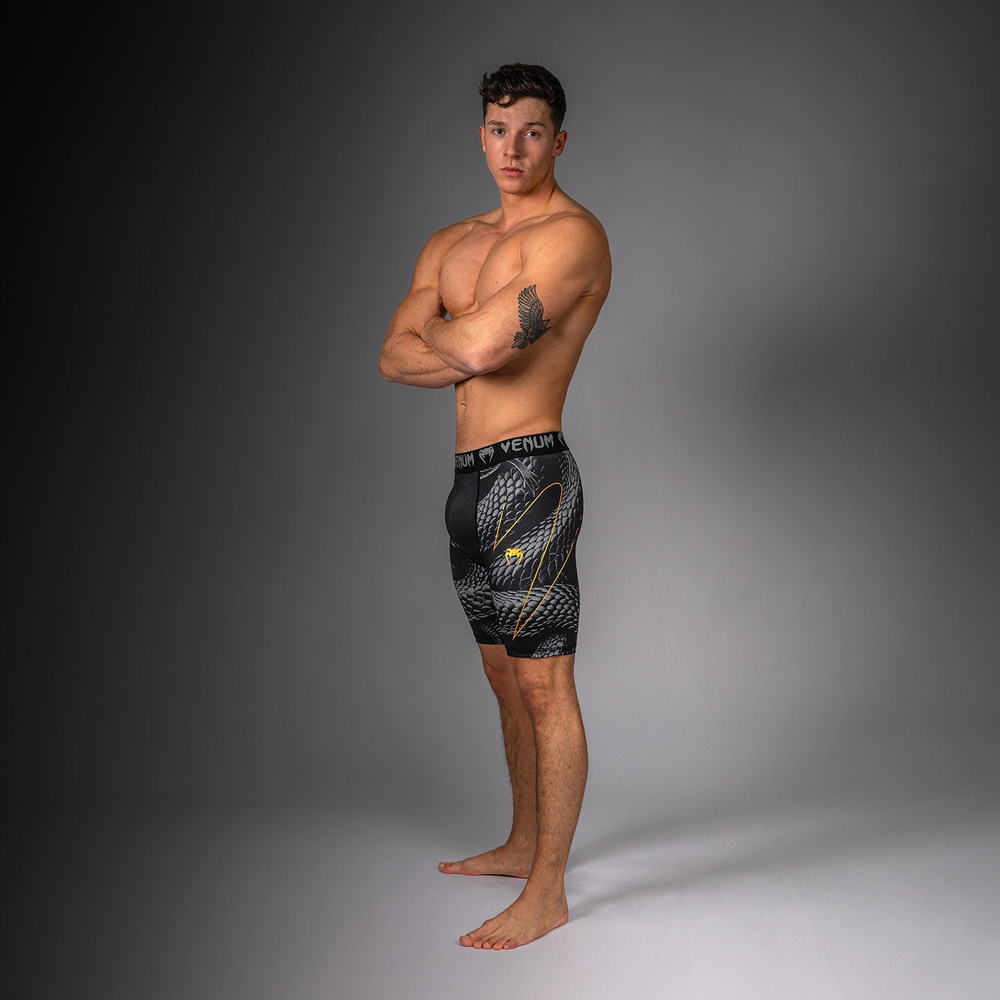 Venum Matupa Pantaloncini a Compressione - Nero/Grigio/Oro