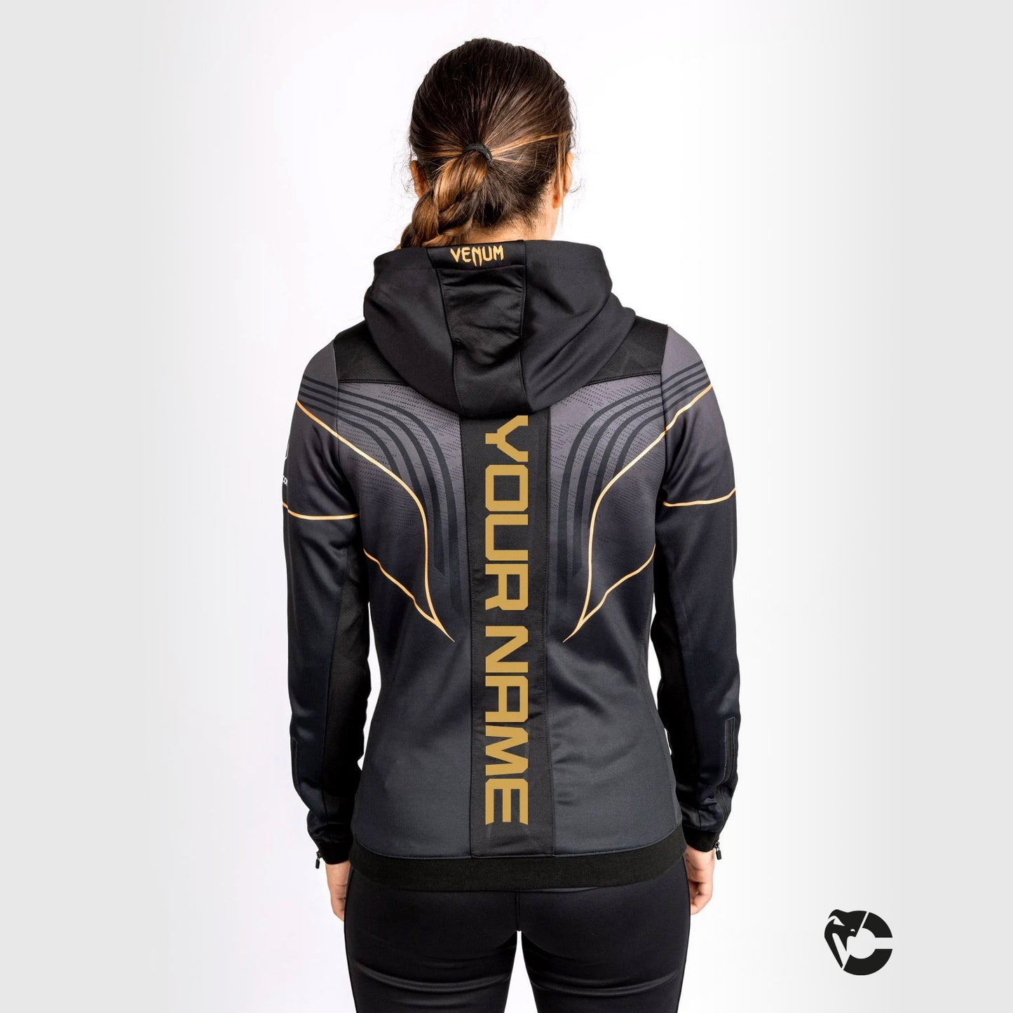 Felpa con cappuccio UFC Venum personalizzata Authentic Fight Night 2.0 Donna - Champion