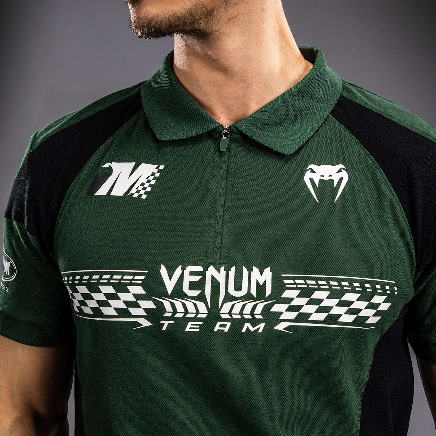 Venum Motorsport Polo in Cotone - Verde Profondo