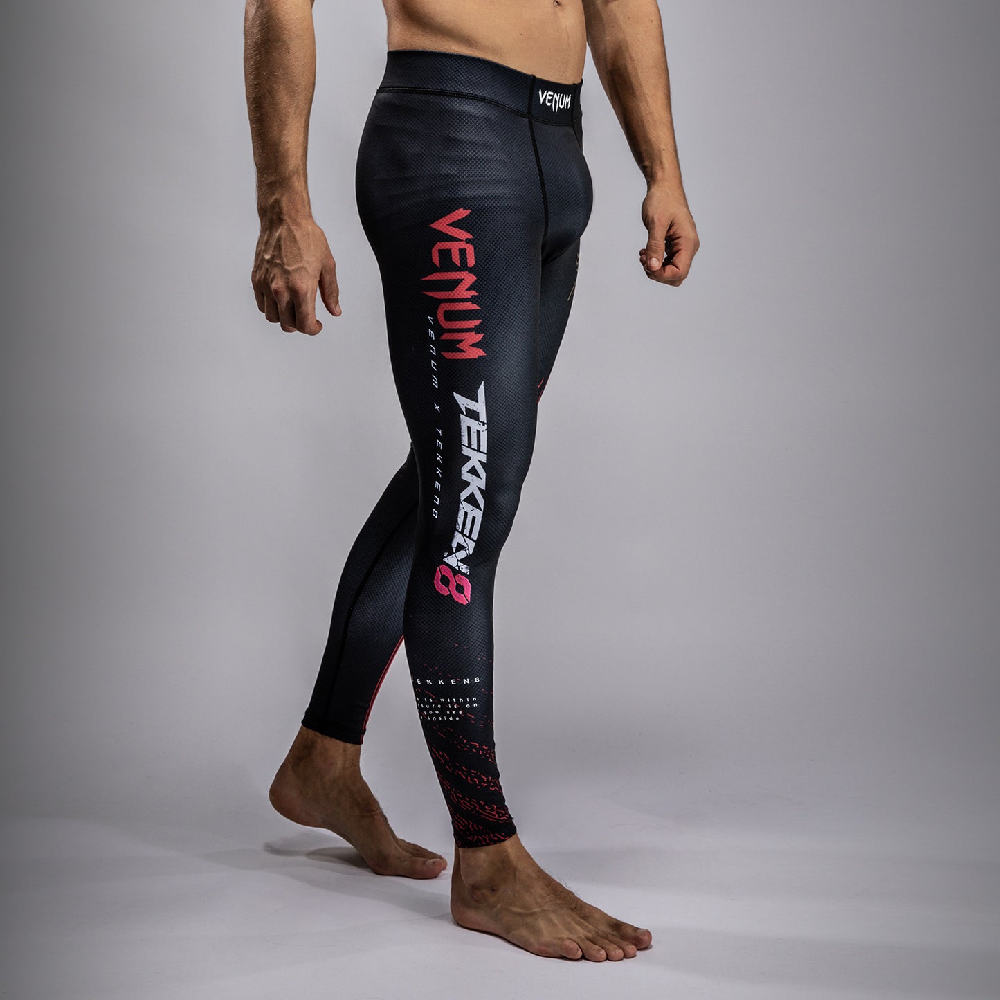 Venum x TEKKEN 8 - Marshall Law Pantaloni a compressione - Nero/Rosso/Oro