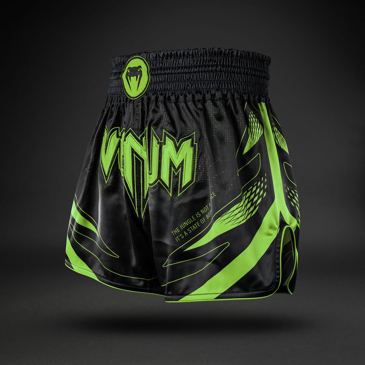 Venum Amazonia Reborn Pantaloncini da Muay Thai - Nero/Verde
