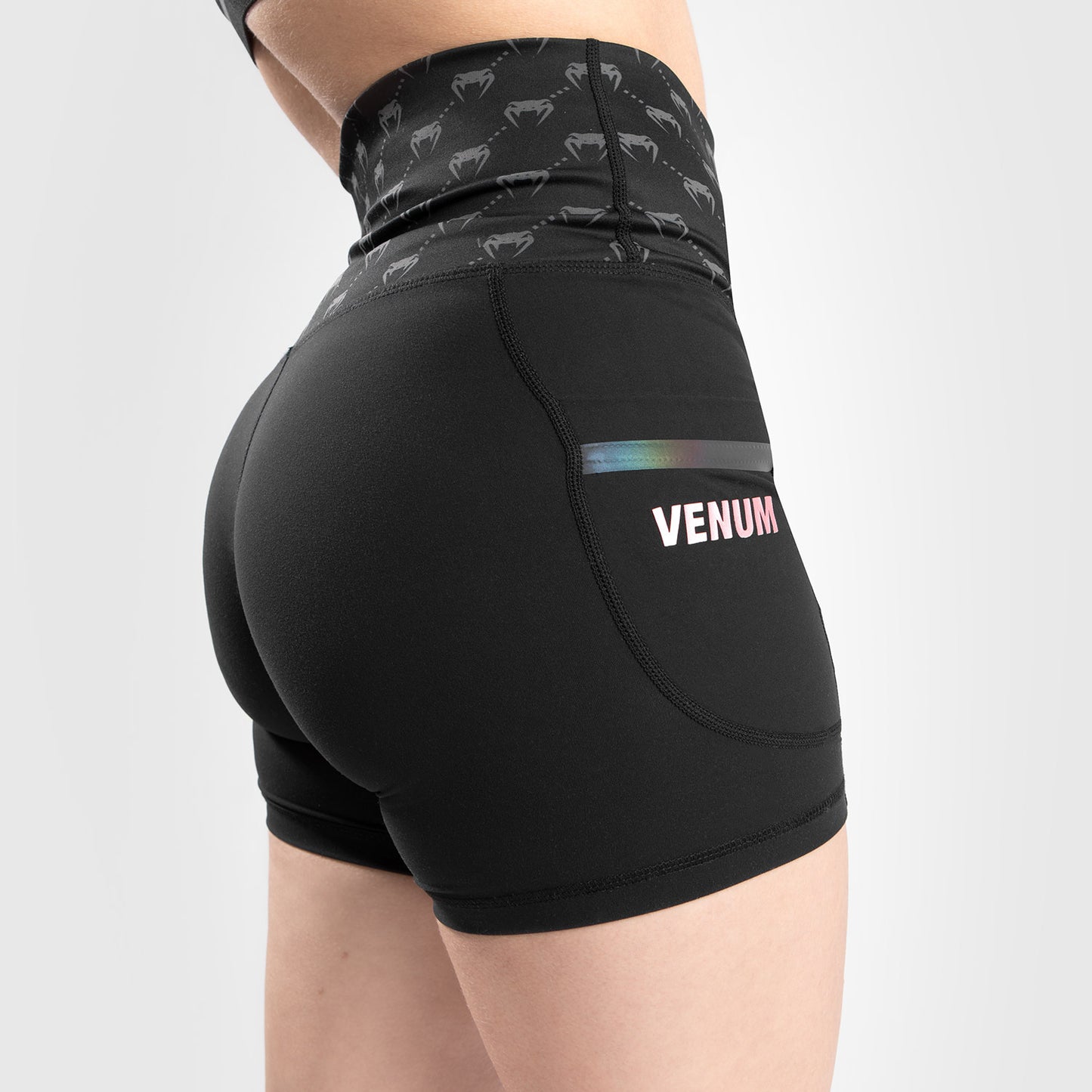 Pantaloncini da bici da donna Monogram Venum – Nero/Oro rosa