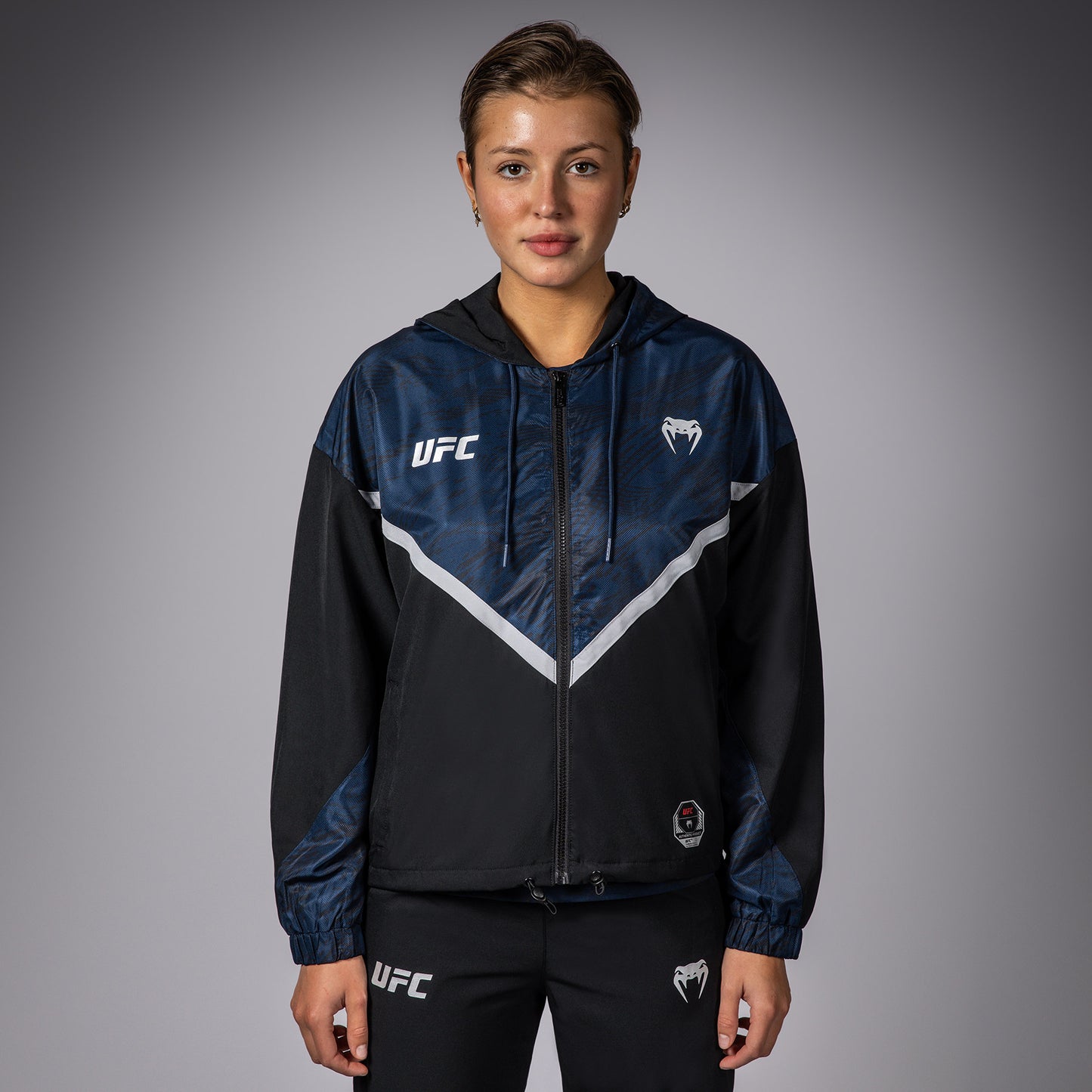 UFC Fusion by Venum Fight Week Felpa con Zip per Donna - Blu oceanico