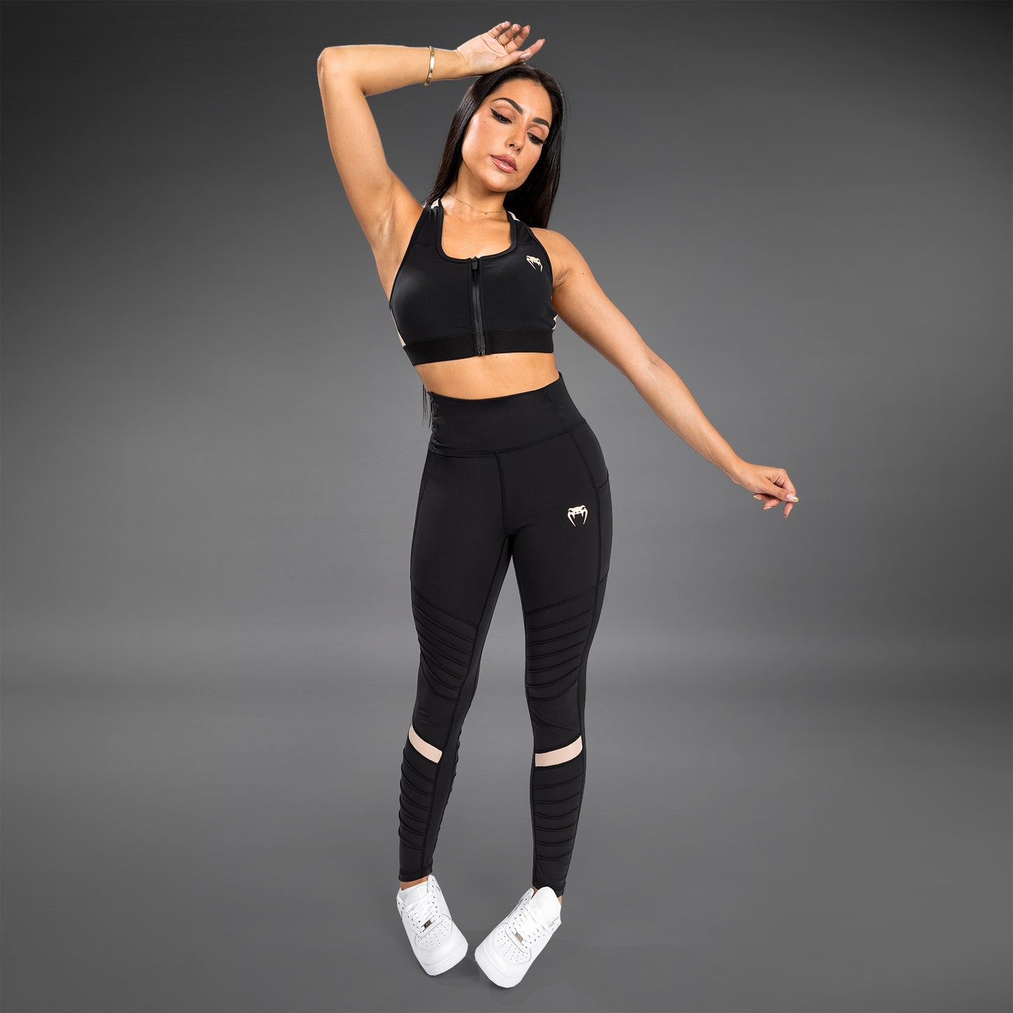 Leggings Moto Venum - Nero/Sabbia