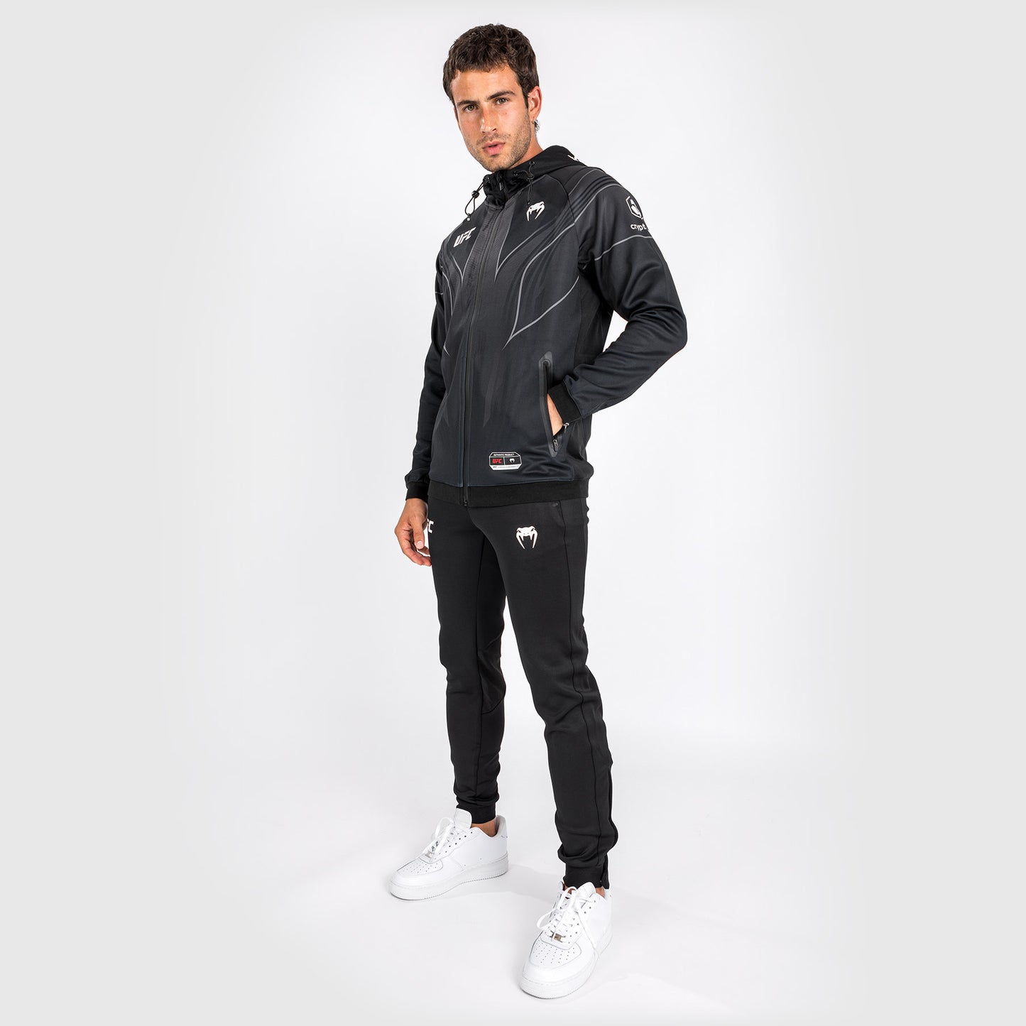 Felpa con cappuccio UFC Venum Authentic Fight Night 2.0 Uomo - Nero