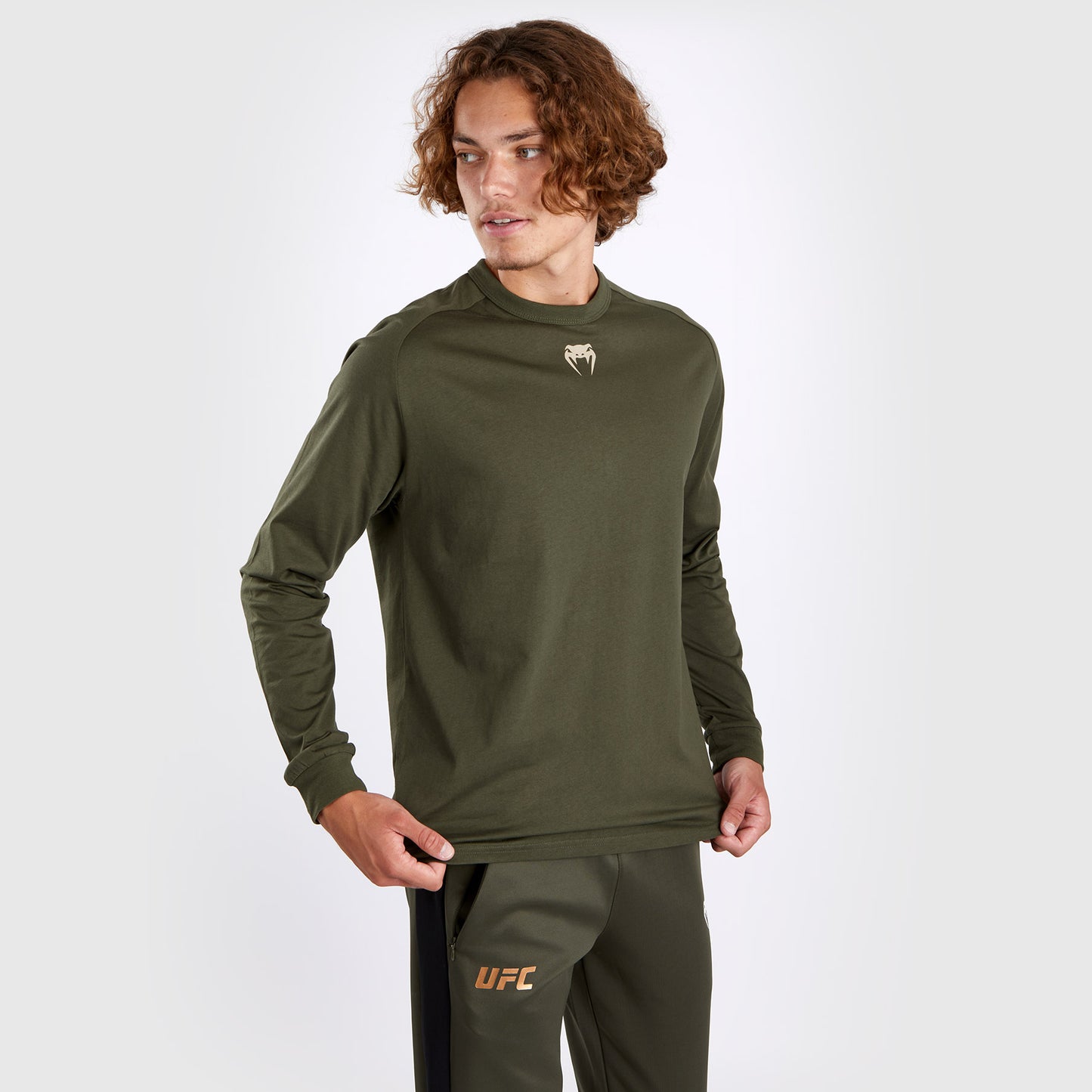 UFC Adrenaline by Venum Fight Week Maglietta a maniche lunghe da Uomo - Khaki