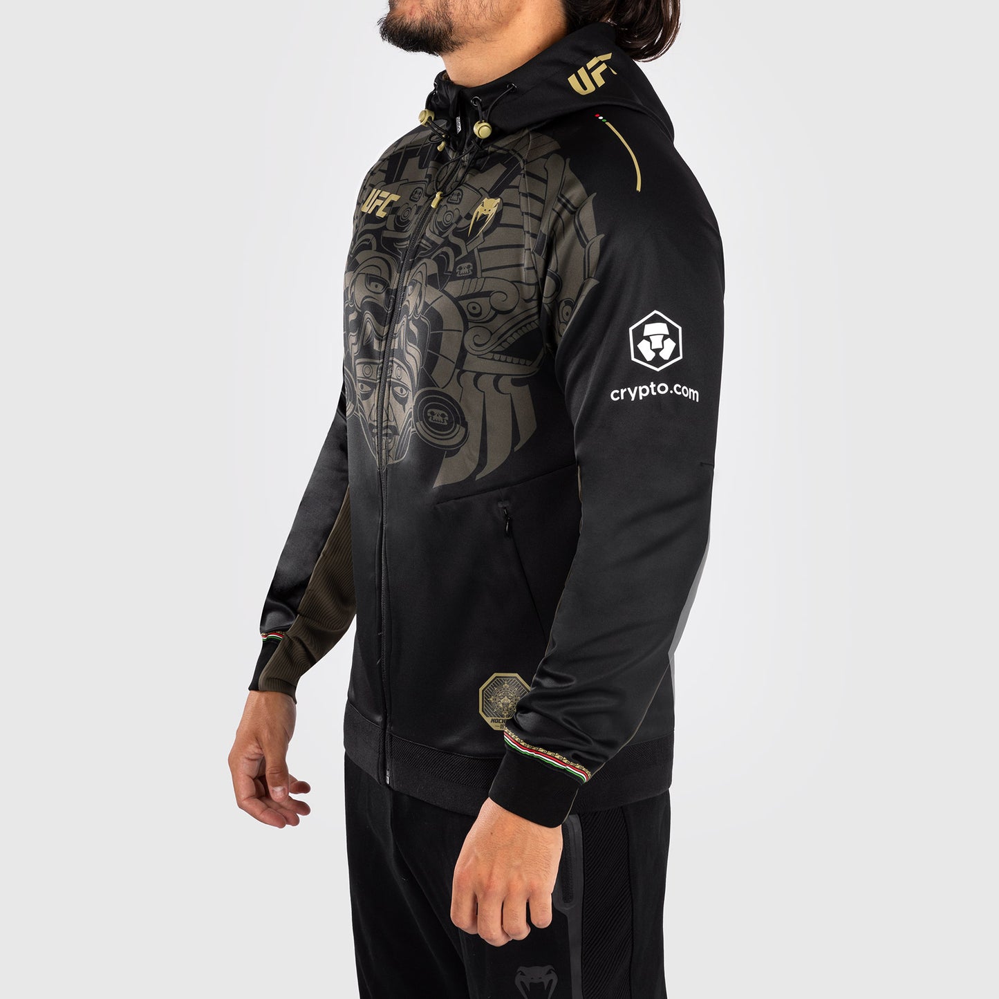 Noche UFC by Venum Authentic Fight Night Felpa con cappuccio da uomo - nera