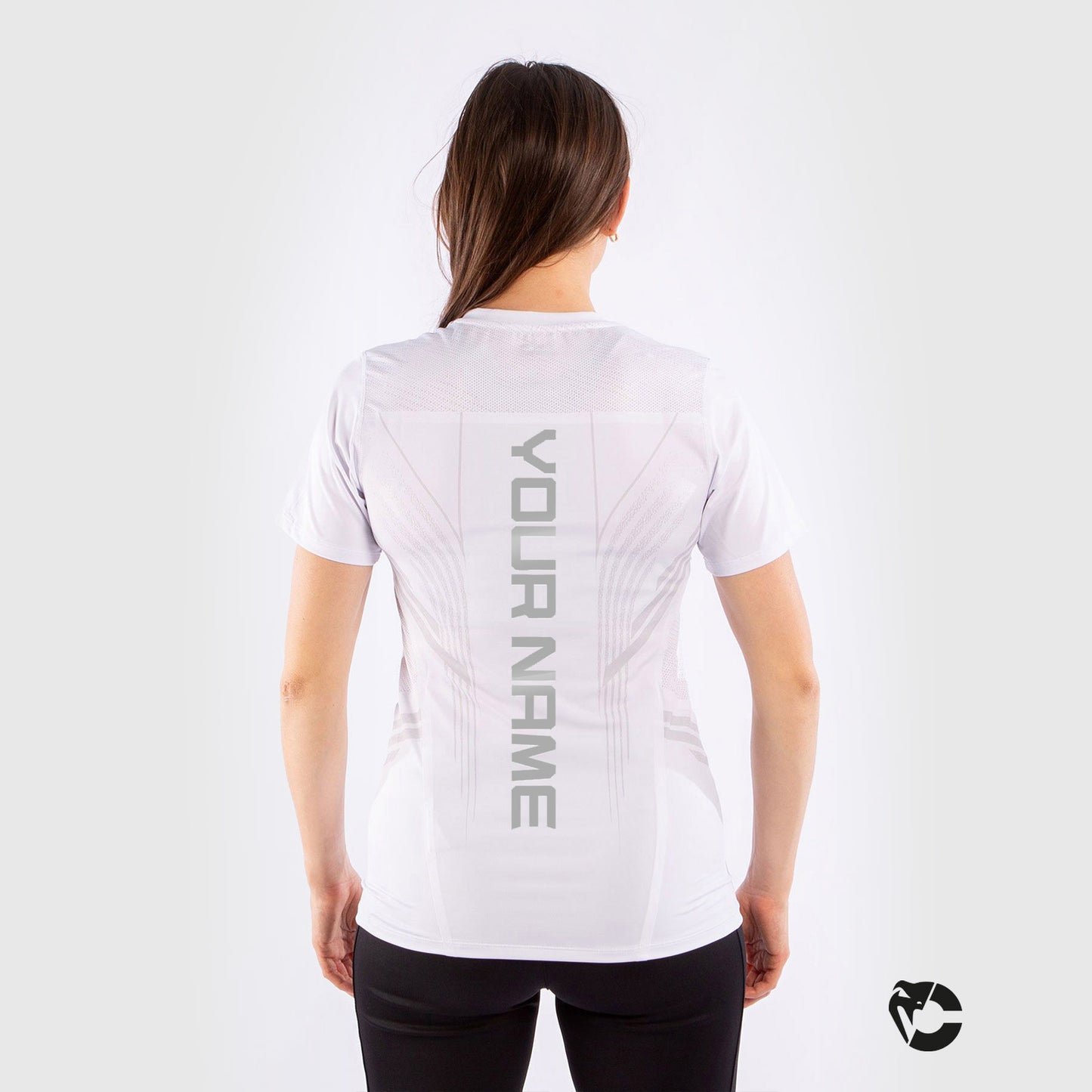 Maglia Tecnica Donna Personalizzata UFC Venum Authentic Fight Night - Bianco