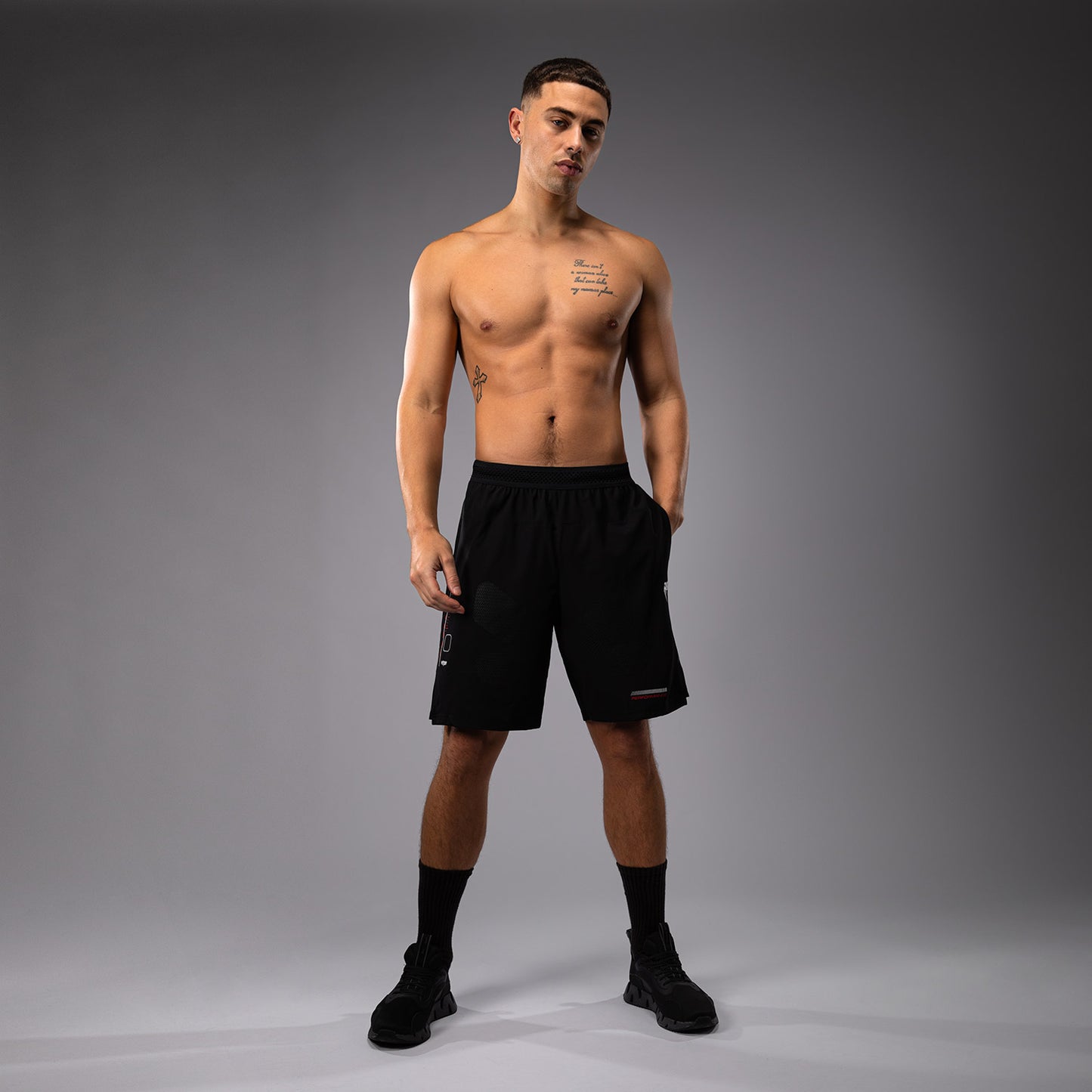 Venum Tactical XT  Pantaloncini da allenamento da uomo - Nero/Rosso fuoco