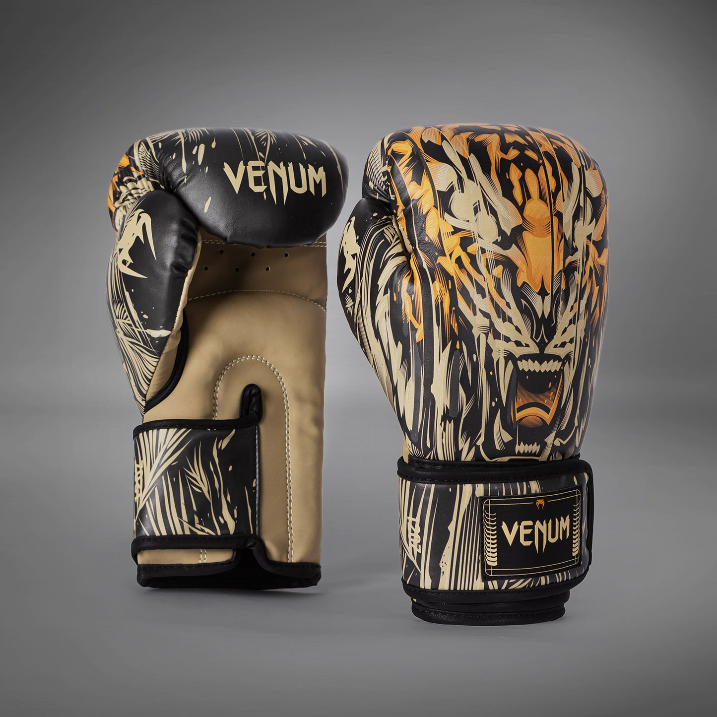 Venum Tiger Guanti da Boxe - Nero/Arancione Neon