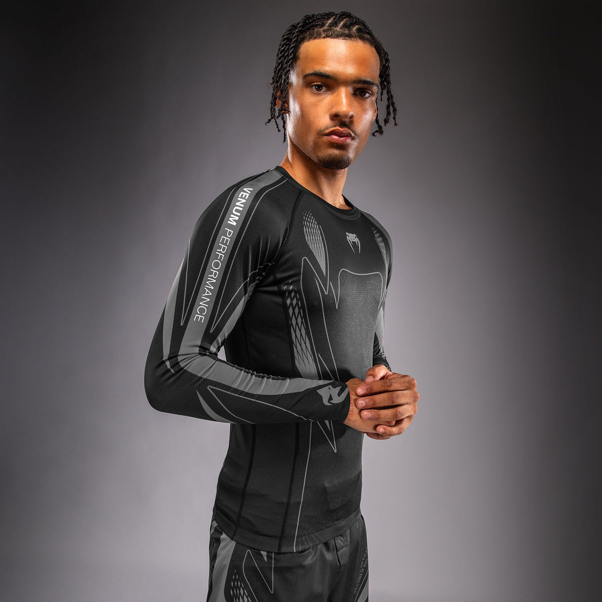 Venum Amazonia Reborn Maglia a compressione a maniche lunghe - Nero/Grigio