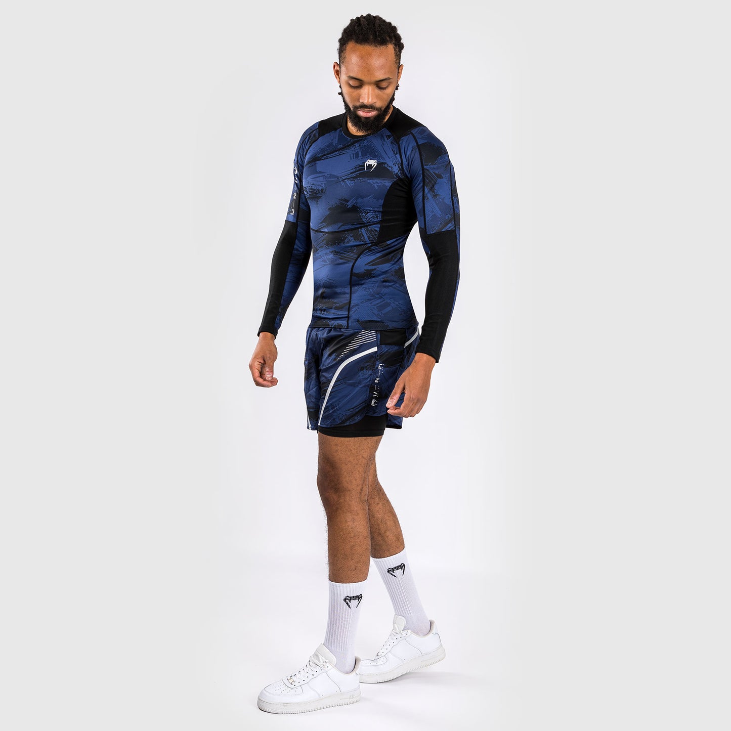 Venum Electron 3.0 Rashguard a manica lunga - Navy