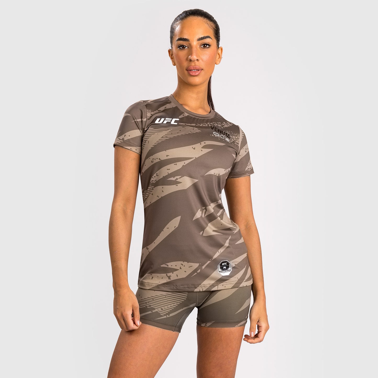 UFC Adrenaline by Venum Fight Week Maglietta Donna Dry-Tech - Desert Camo