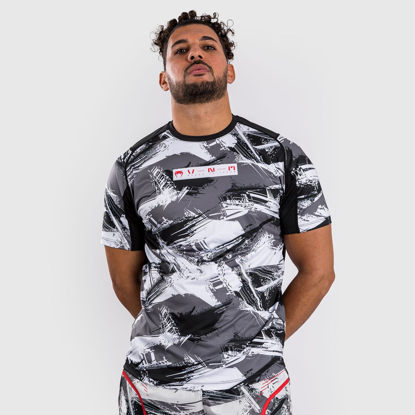 Venum Electron 3.0 Maglietta Dry-Tech - Grigio/Rosso
