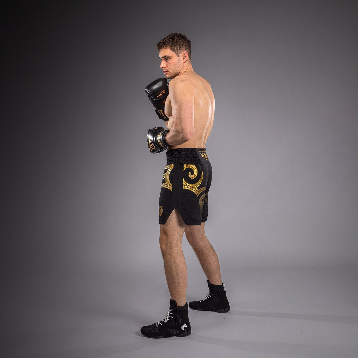 Venum x Mike Tyson Tiger Pantaloncini da Boxe - Nero/Oro