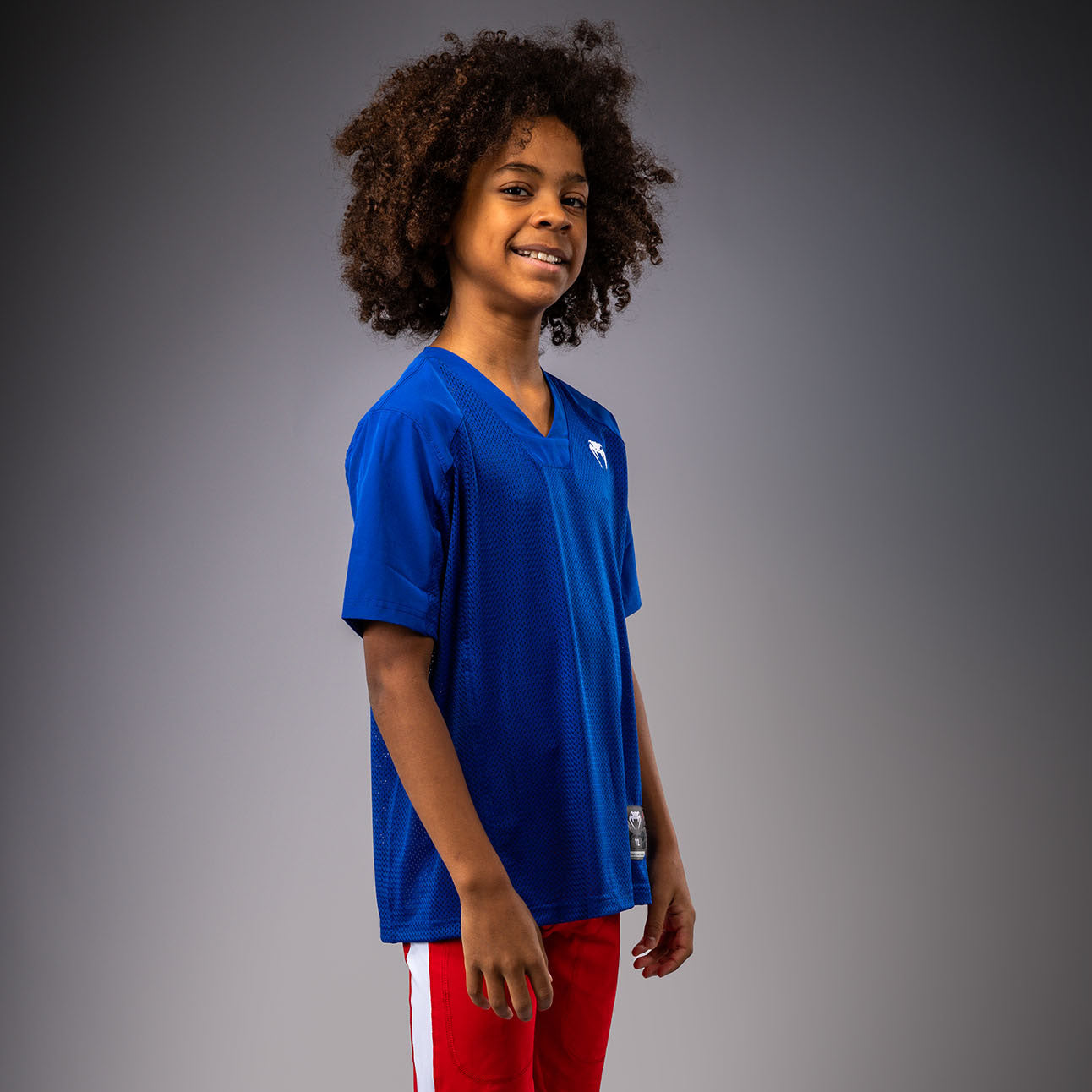 Venum Elite Football Maglietta da calcio a maniche corte per Bambini - Blu Reale