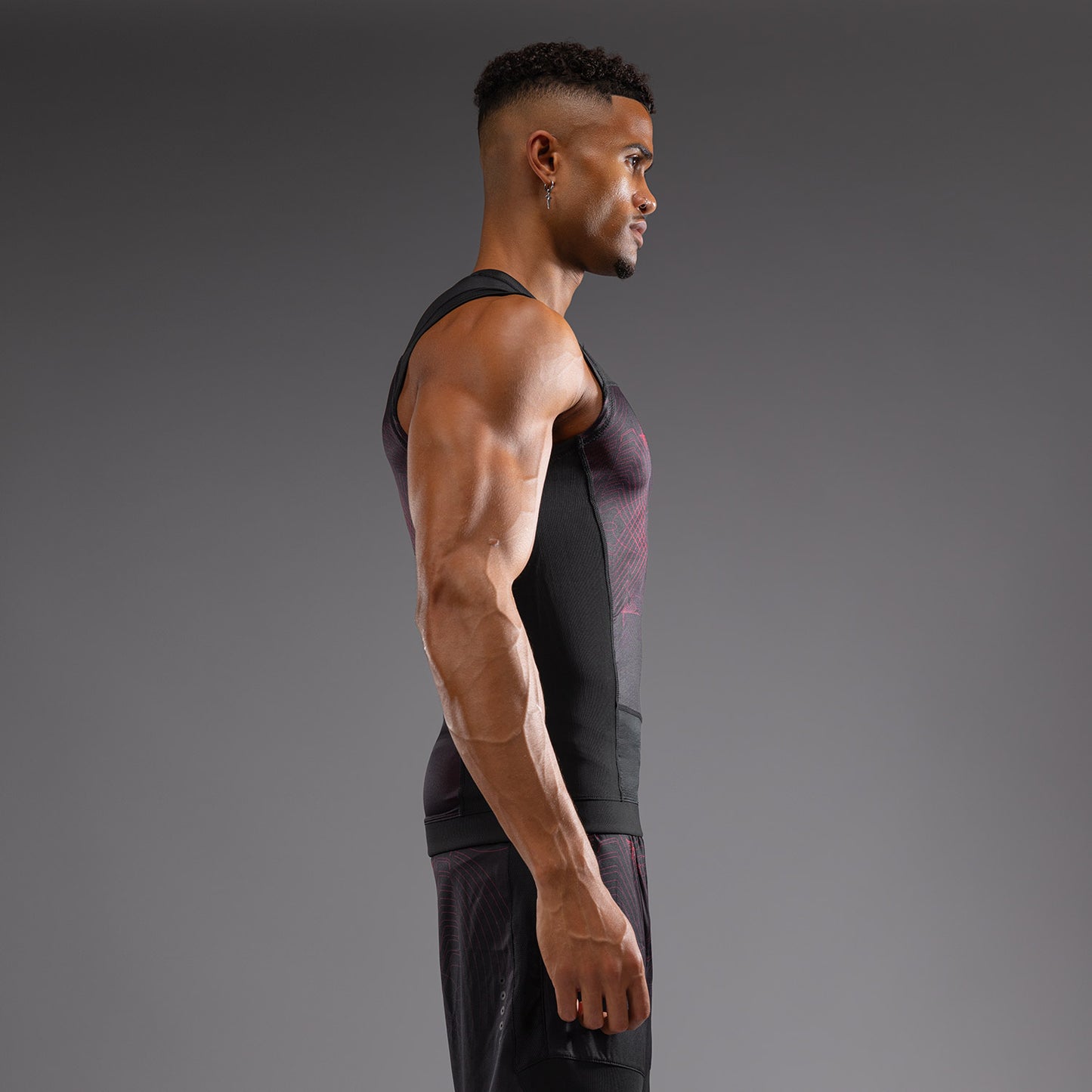 Venum G-Fit Air Rashguard Senza Maniche - Nero Profondo/Rosso Fuoco