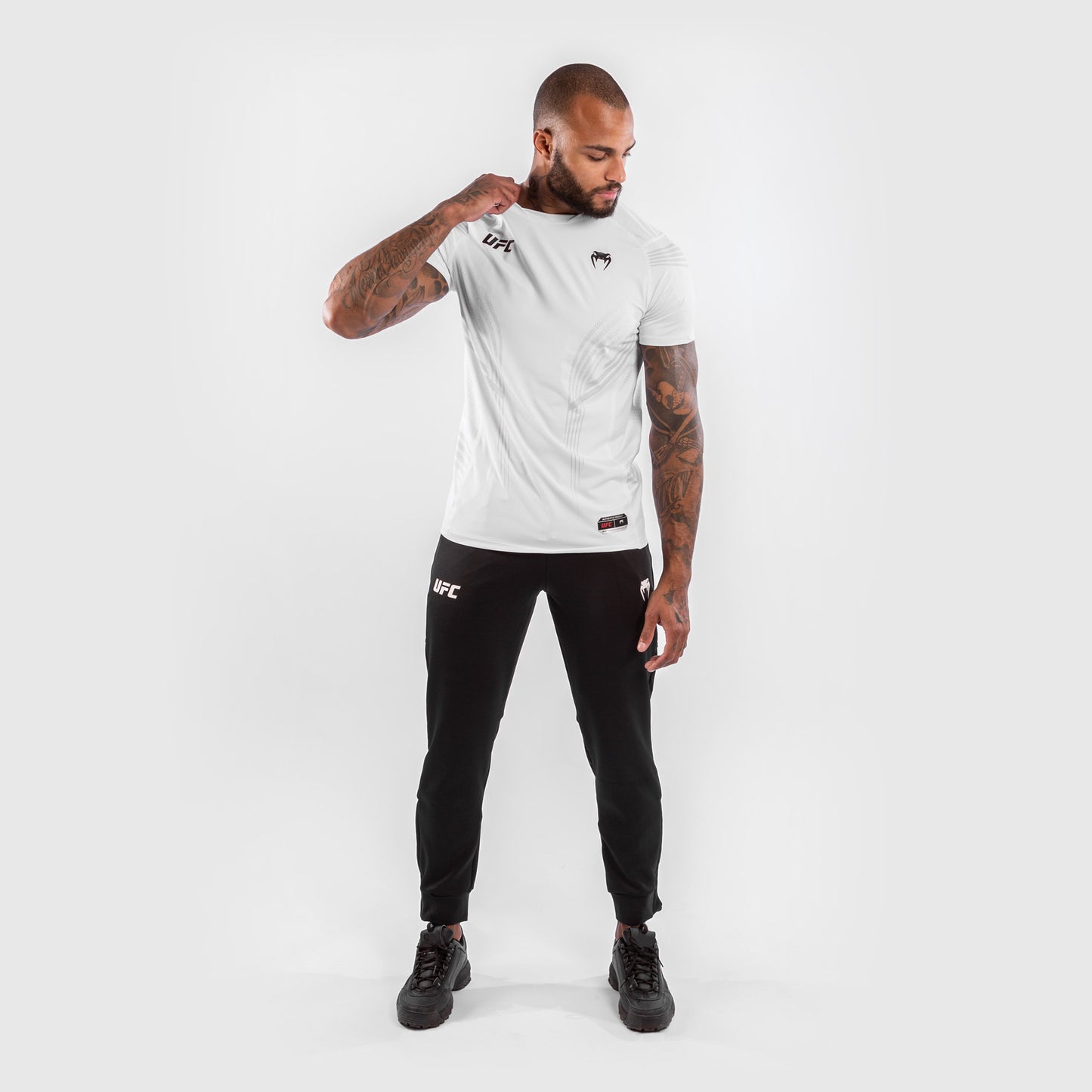 Maglia Tecnica Uomo Personalizzata UFC Venum Authentic Fight Night - Bianco