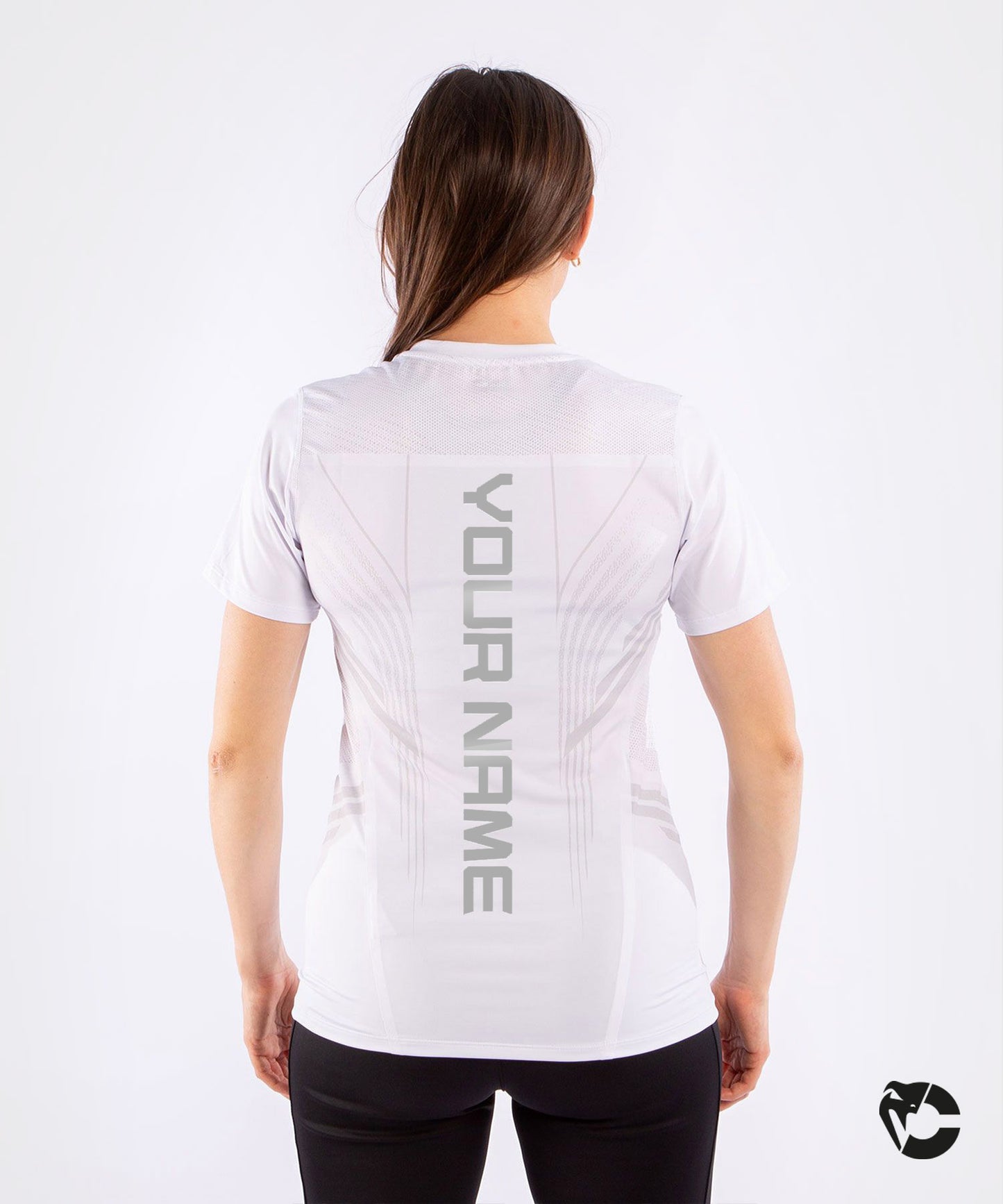 Maglia Tecnica Donna Personalizzata UFC Venum Authentic Fight Night - Bianco