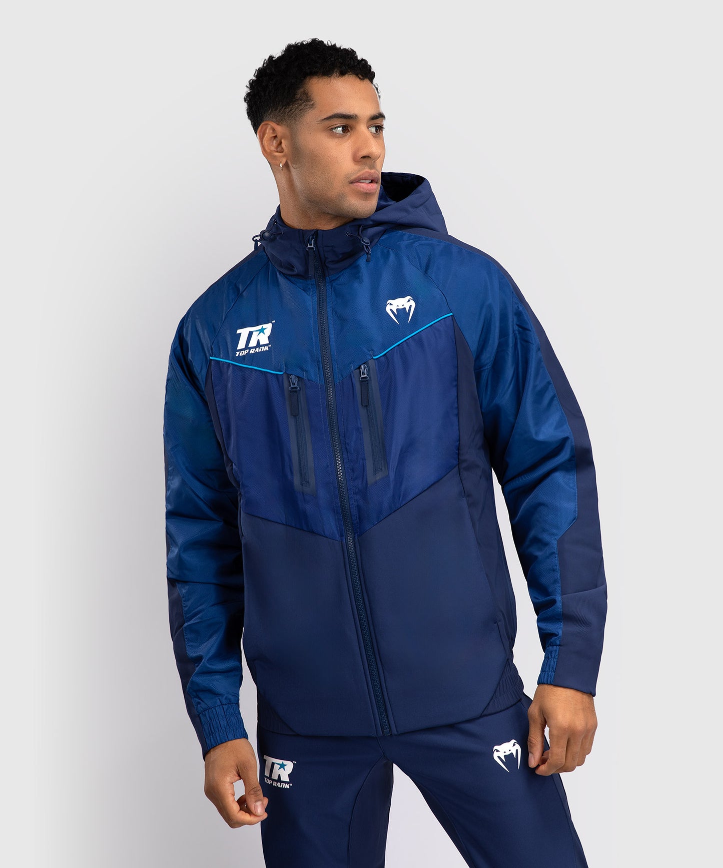 Venum x Top Rank Original Felpa con Zip Intera da Uomo - Blu Navy