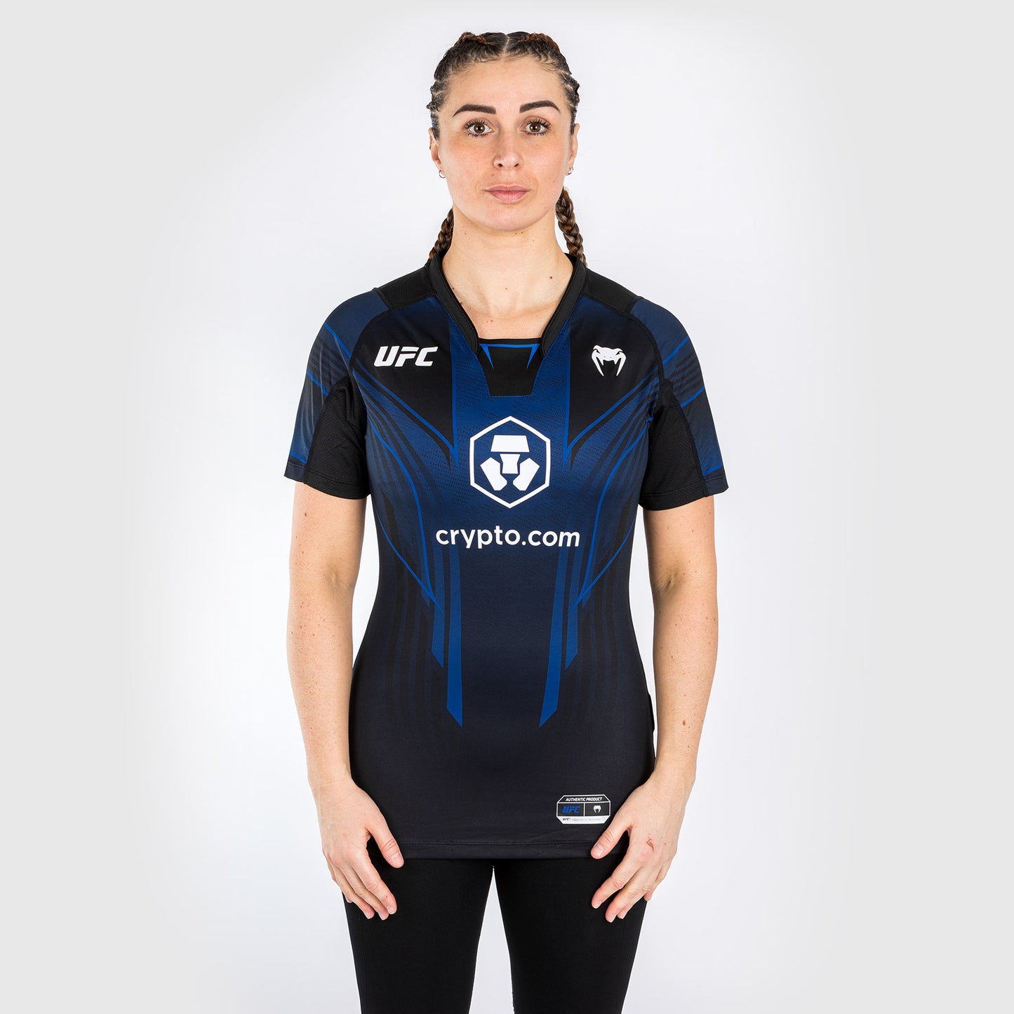 Maglia Walkout da donna UFC Venum personalizzata Authentic Fight Night 2.0 - Midnight Edition