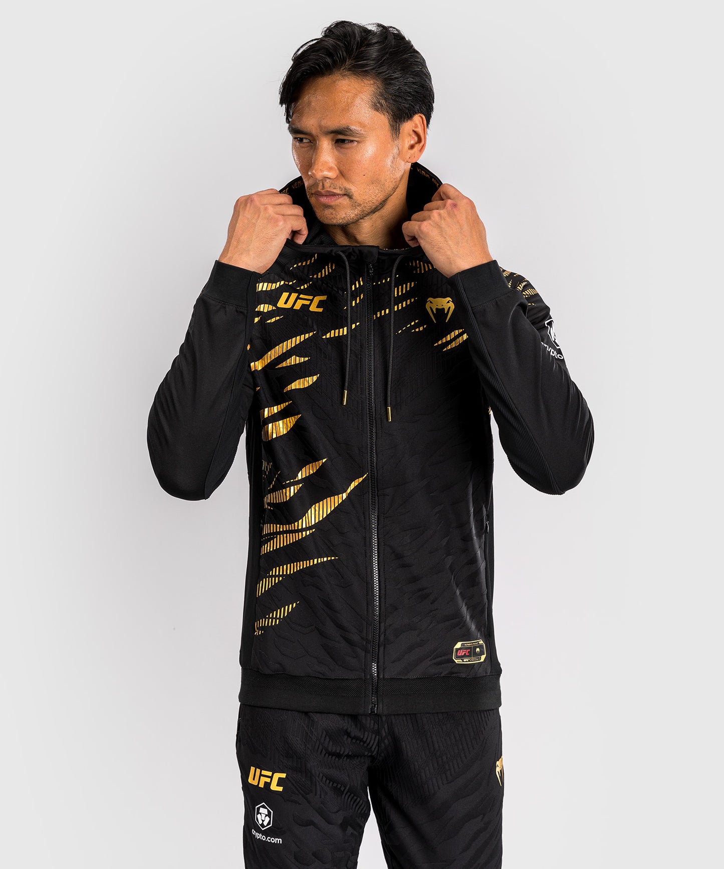 UFC Fusion by Venum Authentic Fight Night Felpa con Cappuccio per Uomo - Champion