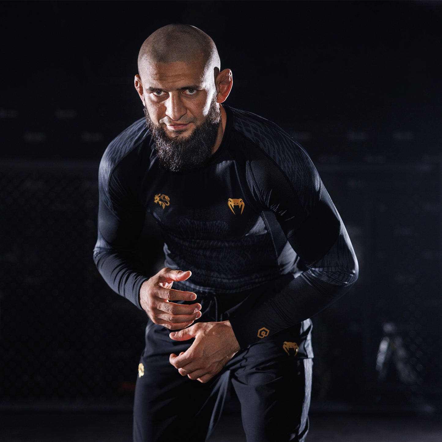 Venum x Chimaev Rashguard a Maniche Lunghe - Nero/Grigio