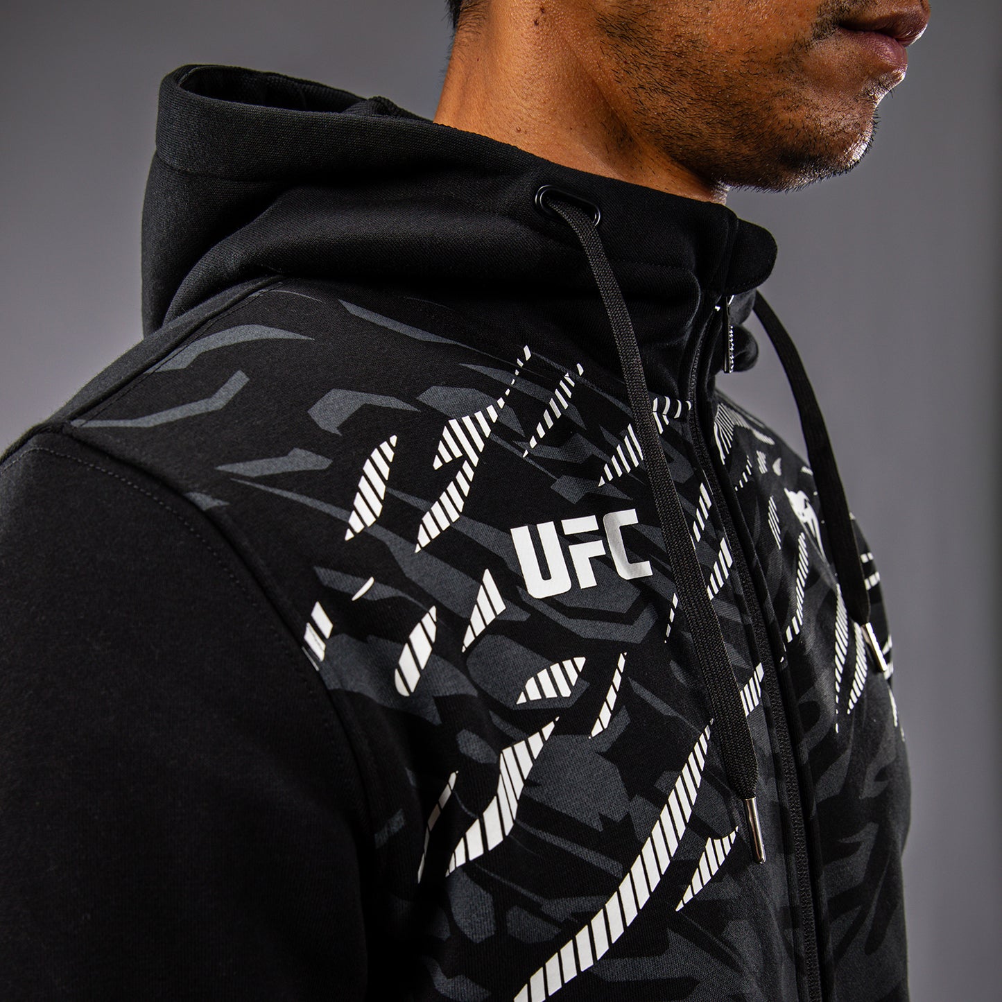 UFC Fusion by Venum Replica Felpa con Zip per Uomo - Nero