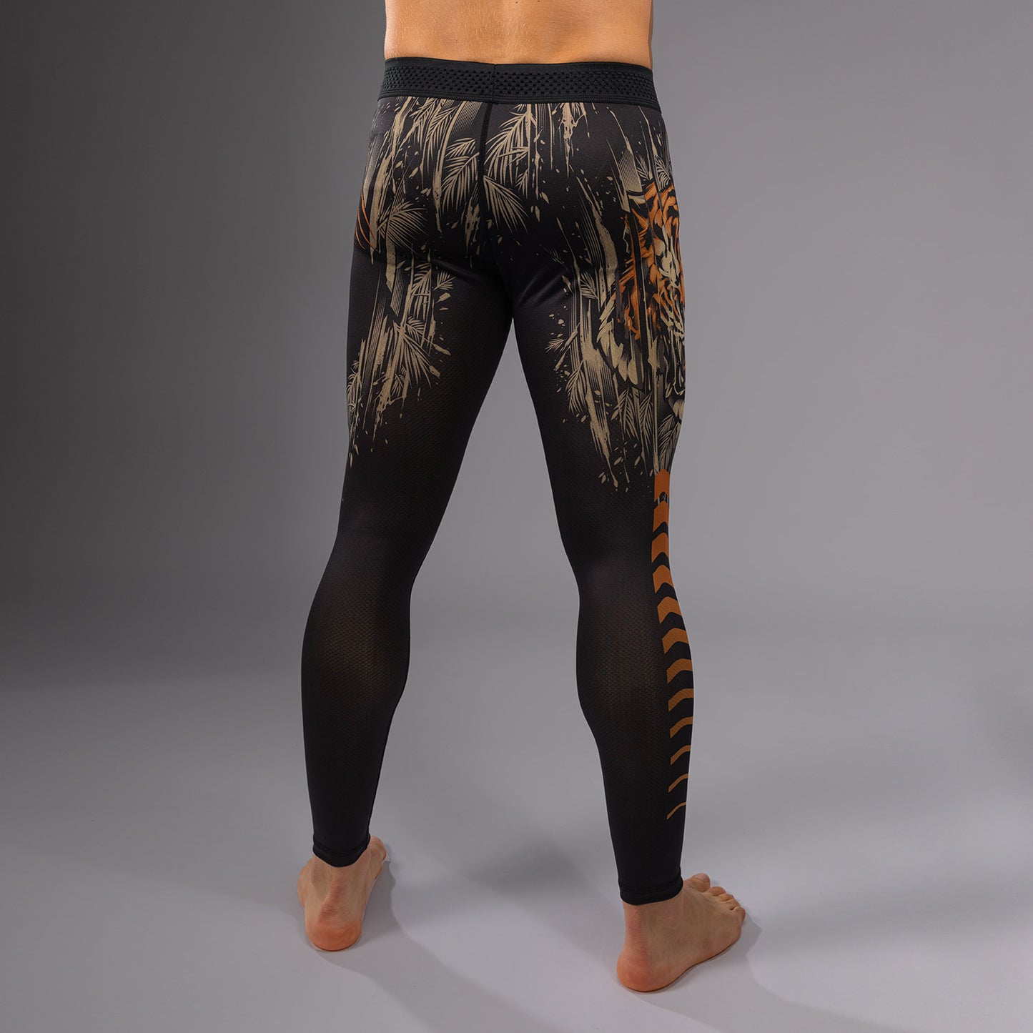 Venum Tiger Pantaloni a compressione Uomo - Nero/Arancione Neon