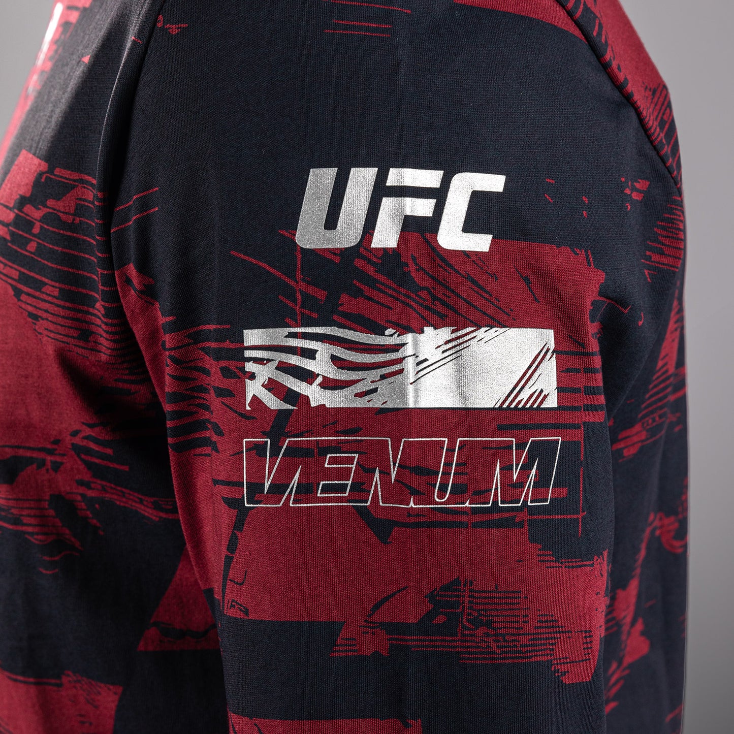 UFC Zenith by Venum Authentic Fight Week T-shirt maniche lunghe Uomo - Blu navy/Bordeaux/Argento