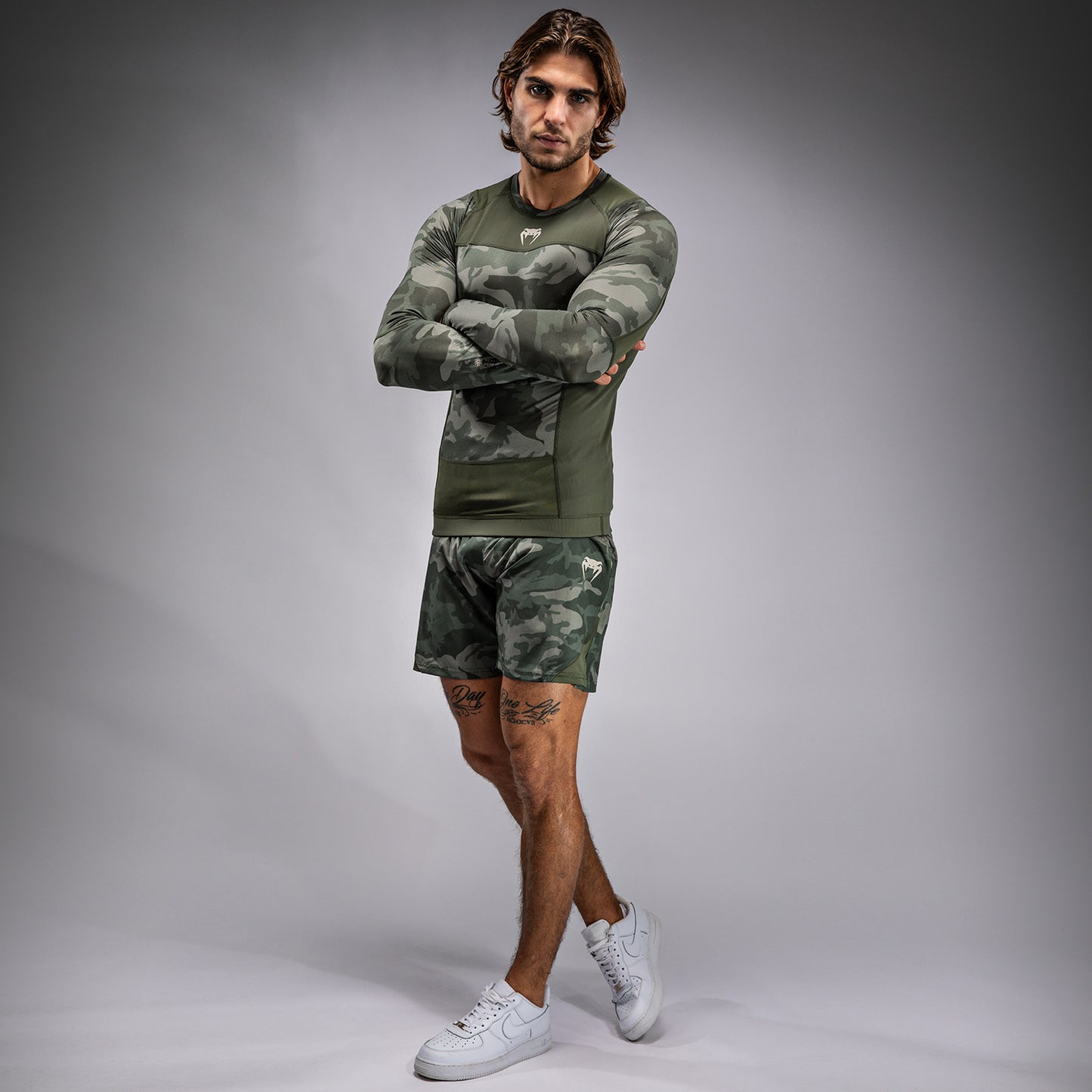 Venum G-Fit Air Rashguard a maniche Lunghe - Camo Esercito