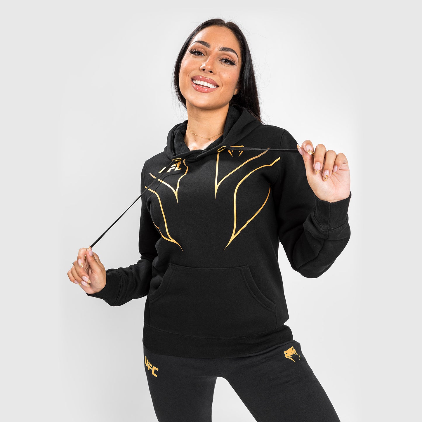 Felpa con cappuccio UFC Venum Fight Night 2.0 Replica Donna - Campione