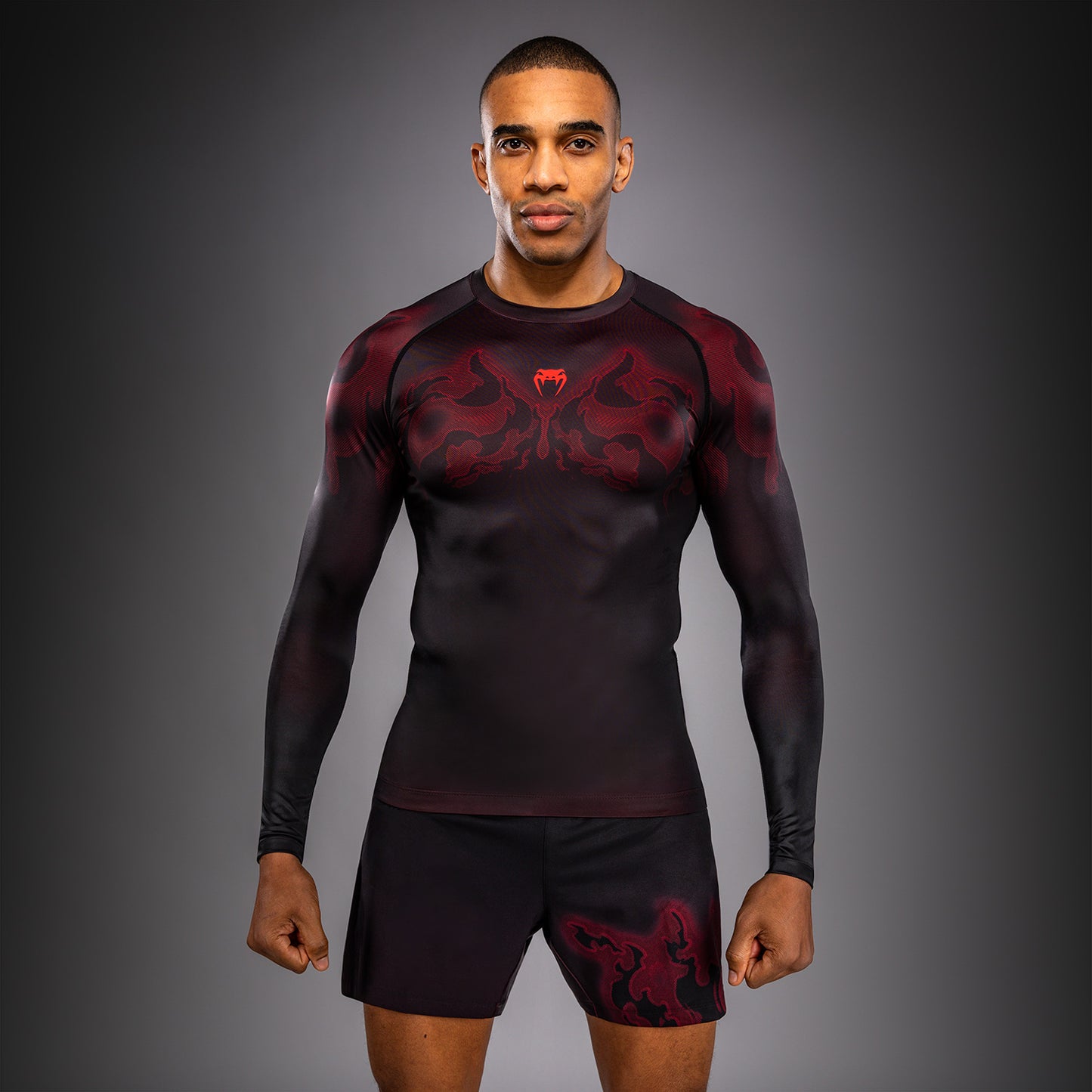 Venum Spectre Rashguard a Maniche Lunghe – Nero/Rosso