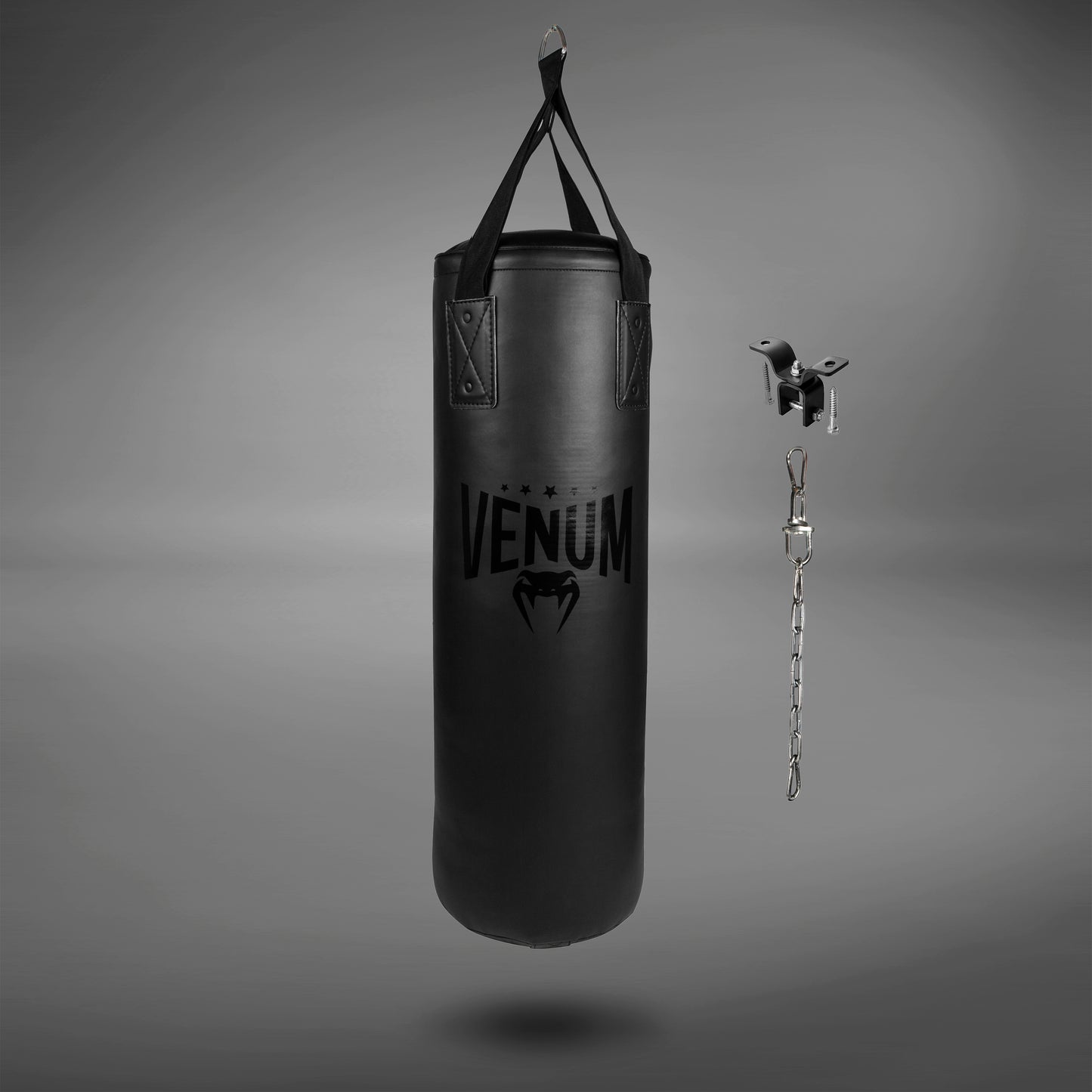 Venum Origins Sacco da boxe - Nero/Nero (montaggio a soffitto incluso)
