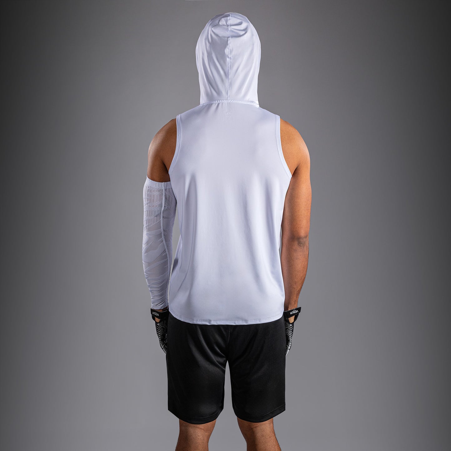 Venum Elite Felpa con Cappuccio Senza Maniche Dry Tech - Bianco
