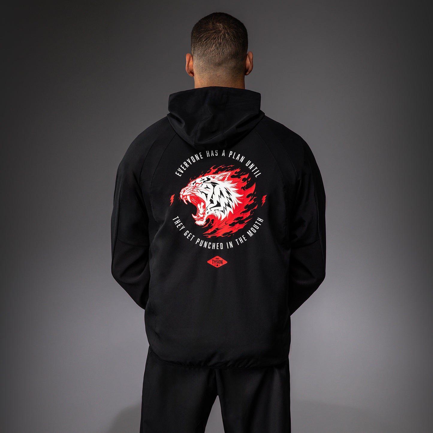 Venum x Mike Tyson Tiger Track Jacket - Nero Profondo/Rosso Intenso