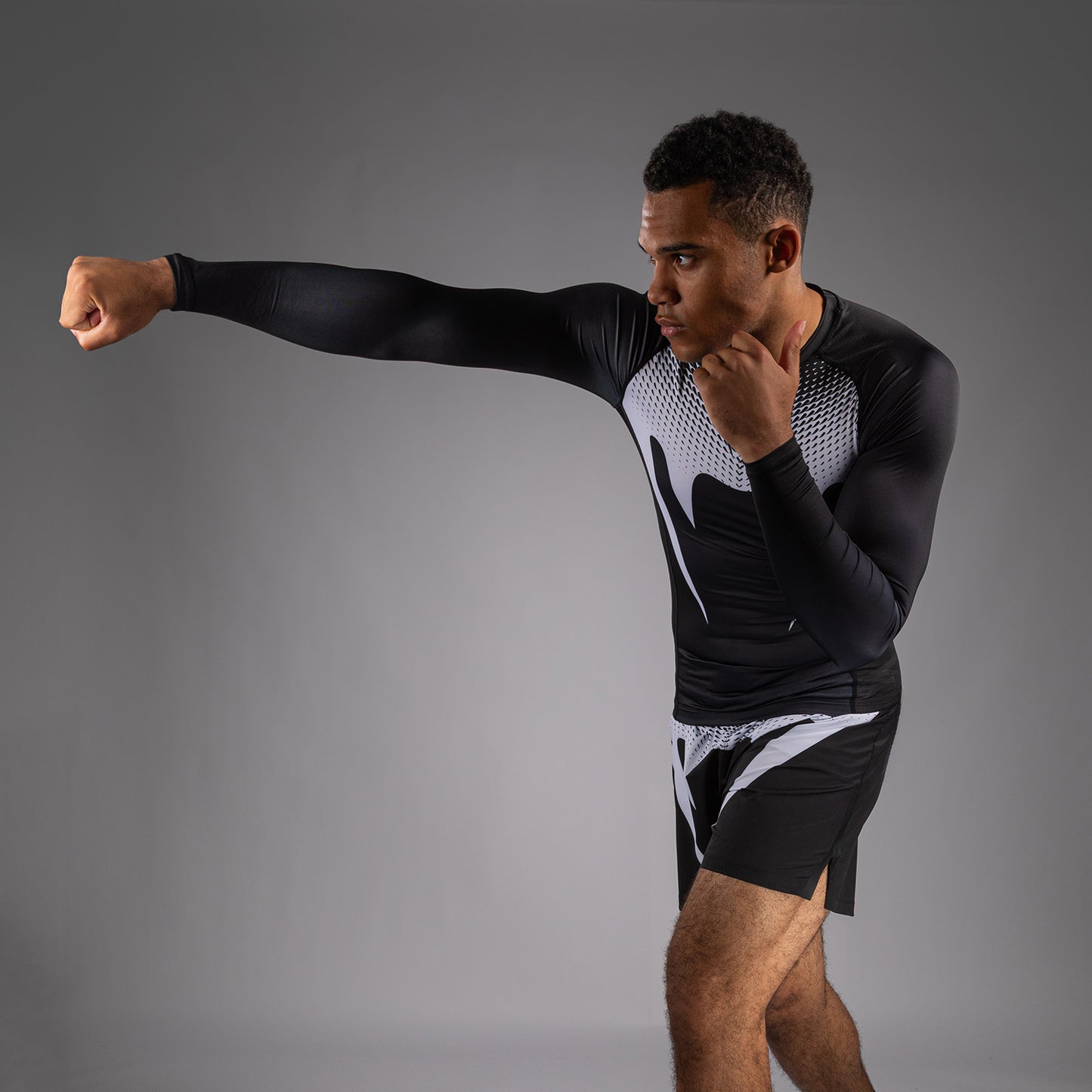 Venum No Gi Rashguards - Nero/Bianco
