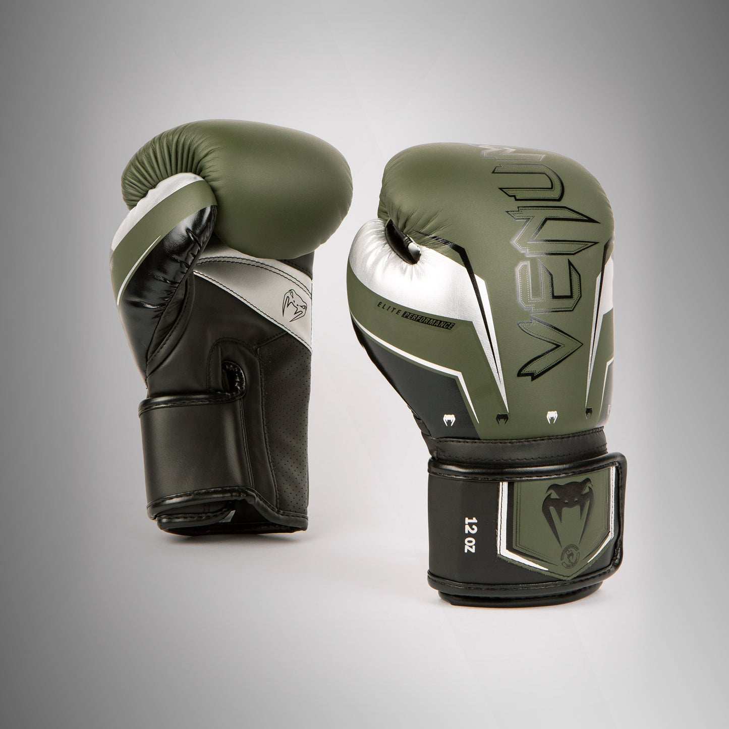 Guantoni da boxe Venum Elite Evo - Kaki/Argento