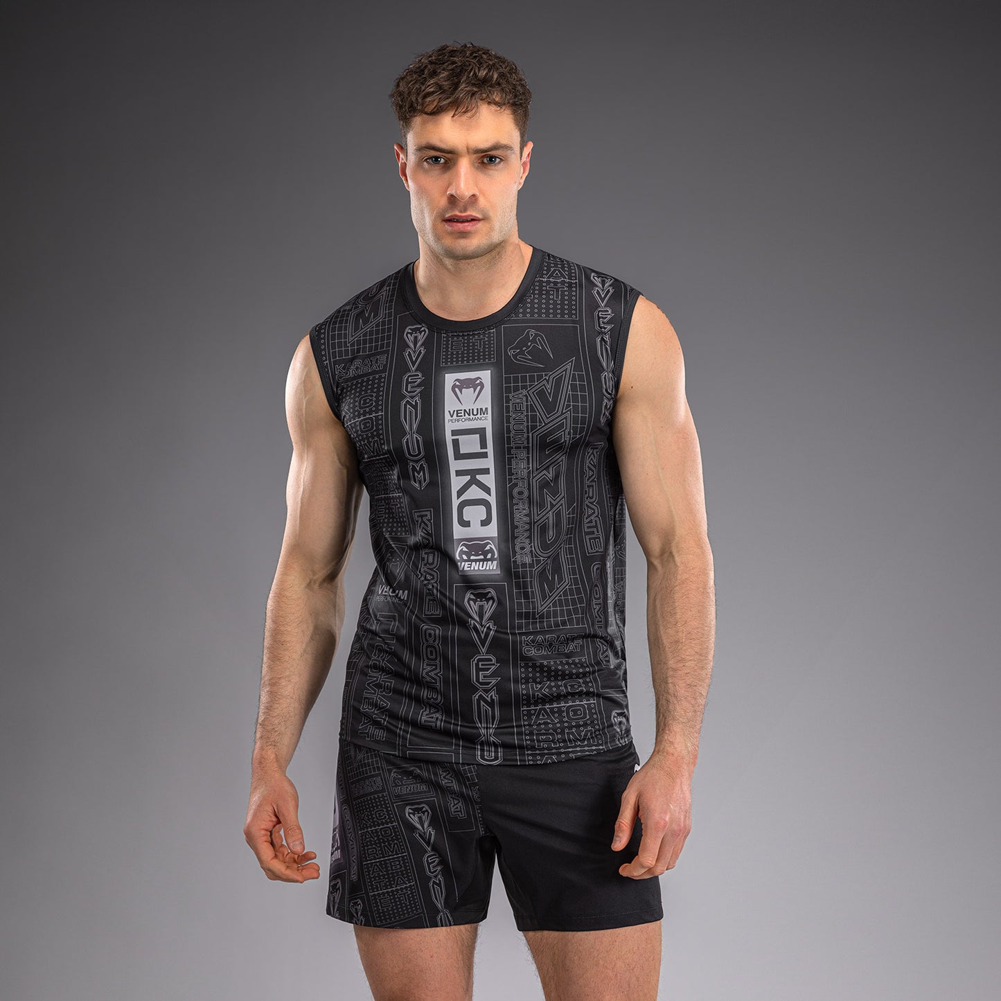 Karate Combat by Venum Maglietta Dry Tech Senza Maniche – Nero/Grigio