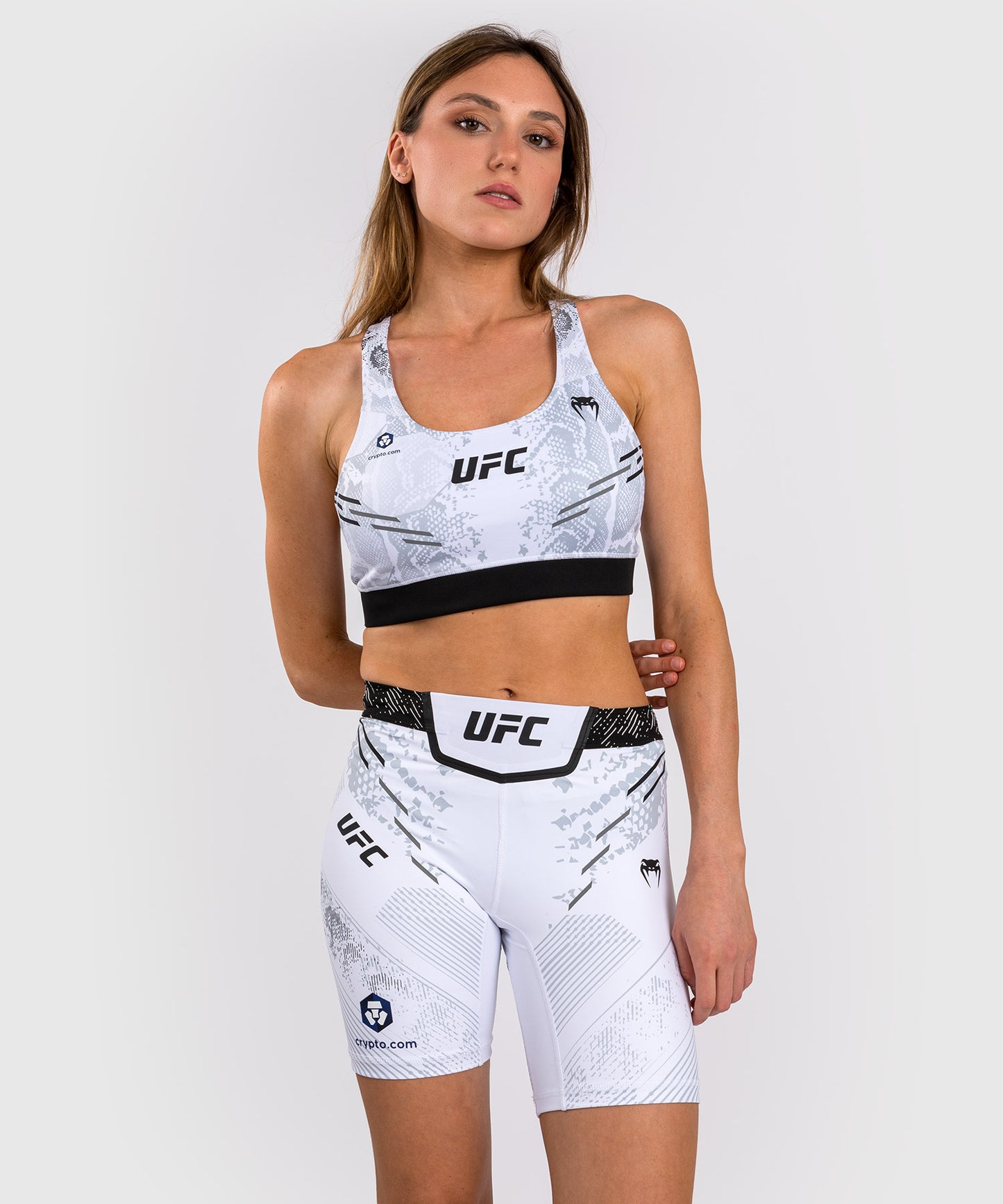 UFC Adrenaline by Venum Authentic Fight Night Pantaloncini Vale Tudo da Donna - Vestibilità Lunga - Bianco