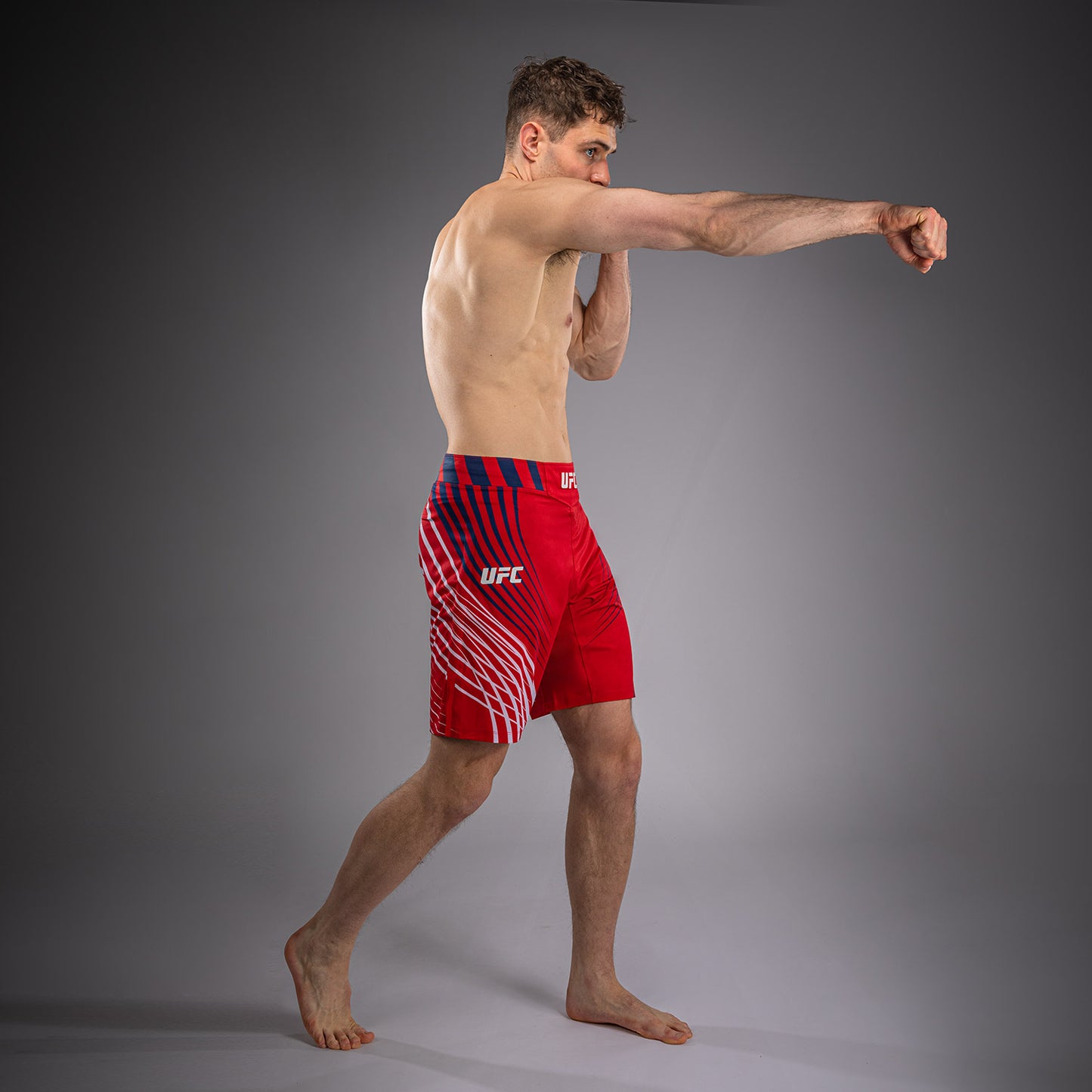 Official UFC Freedom 250 by Venum Authentic Fight Night Pantaloncini da combattimento taglio lungo da uomo - Rosso