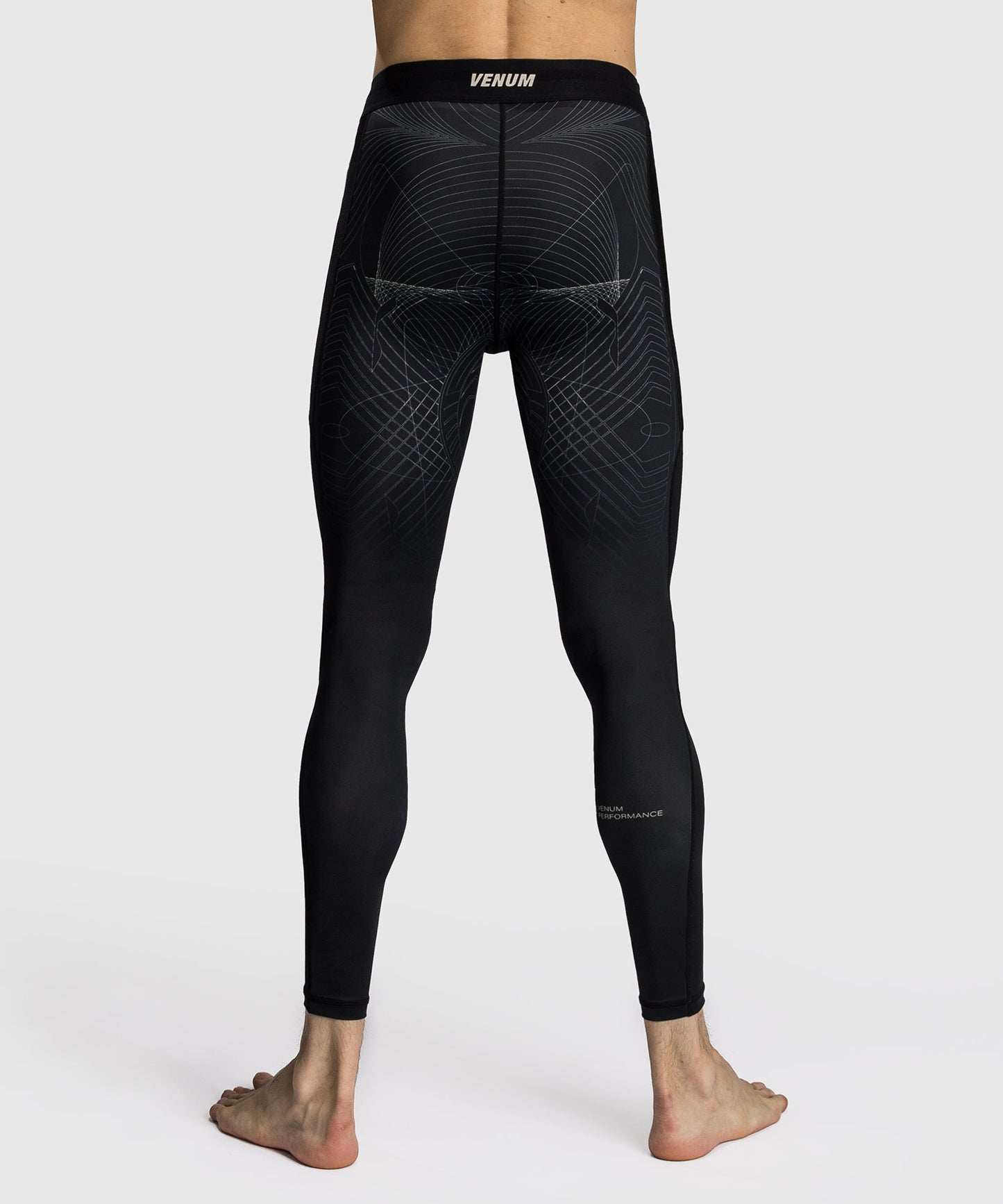 Venum G-Fit Air Pantaloni Compressione da Uomo - Nero Profondo/Sabbia Del Deserto