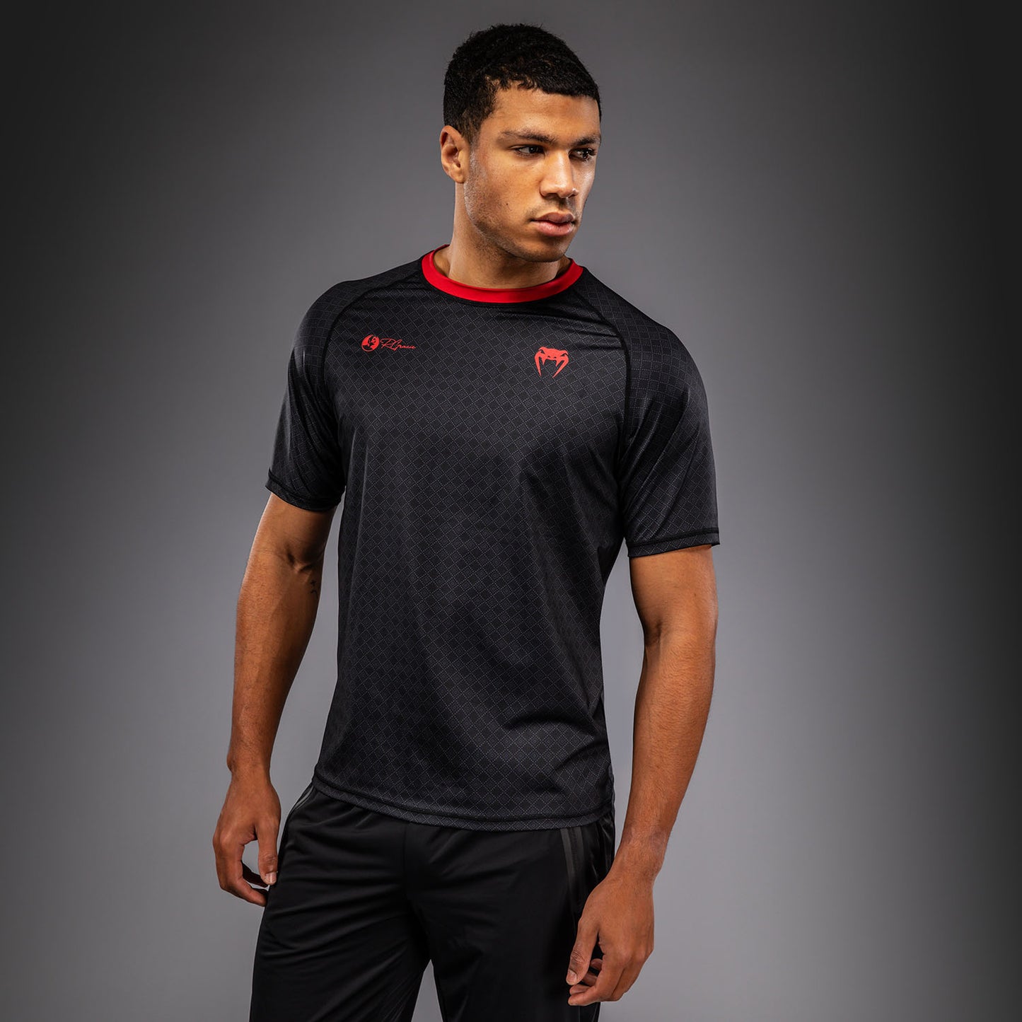 Venum x Roger Gracie Signature Maglietta Dry Tech - Nero/Rosso