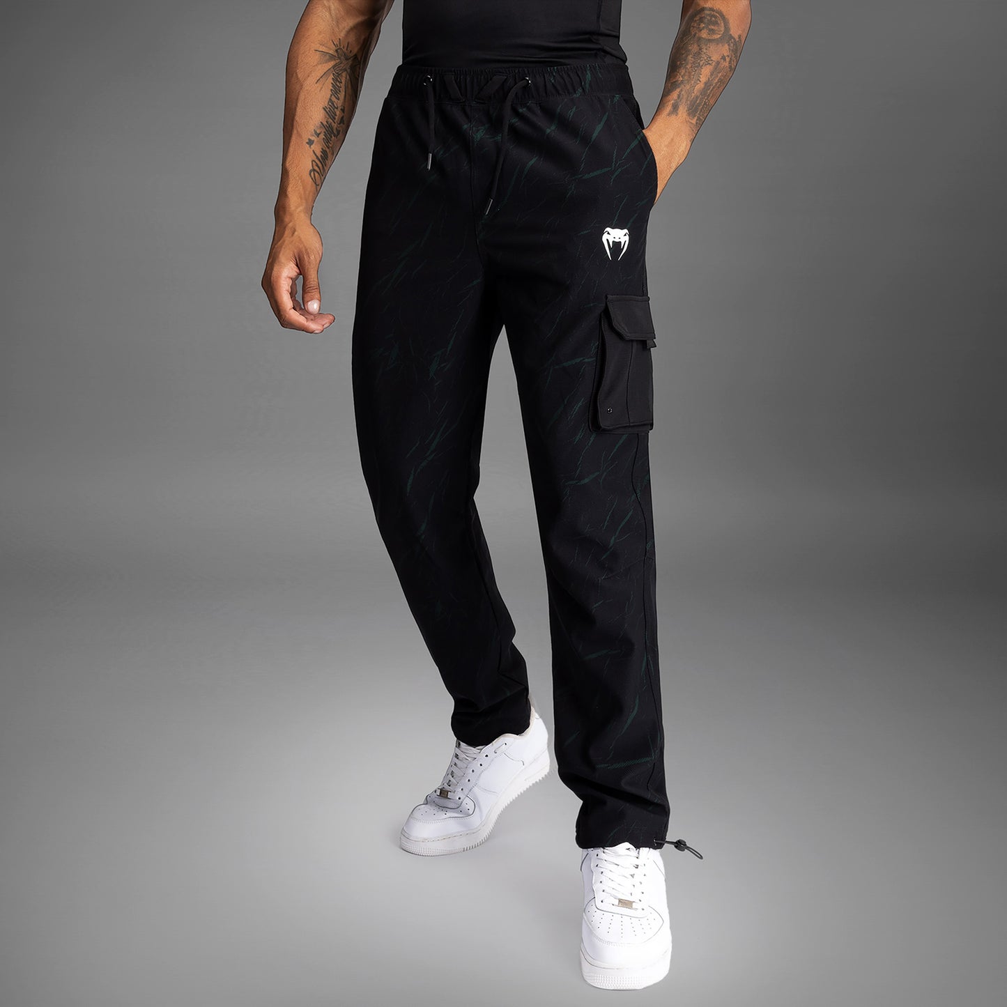 Venum Trooper Pantaloni da Jogging da Uomo - Nero/Verde Bosco