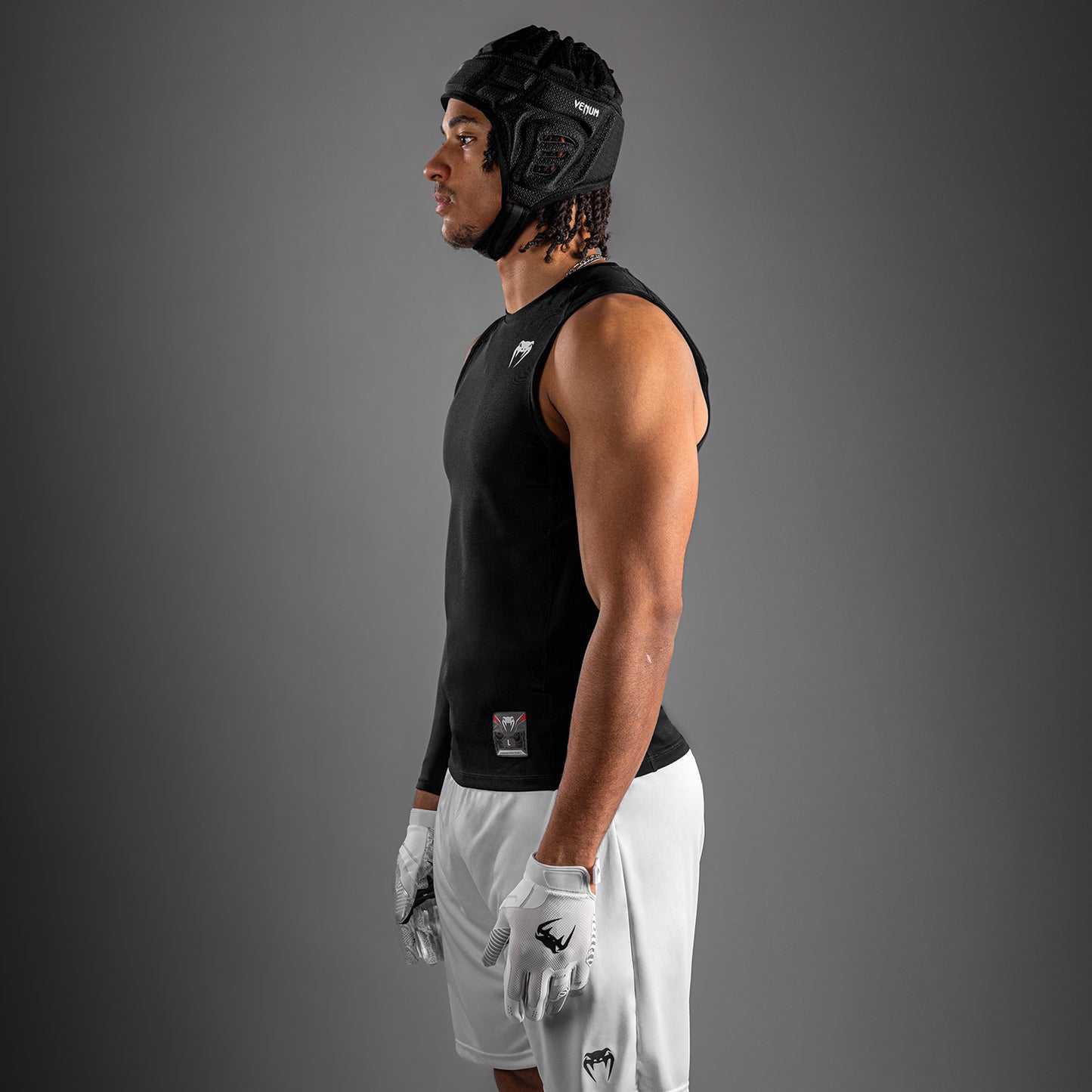 Venum Elite Football Maglietta a Compressione Senza Maniche - Nero