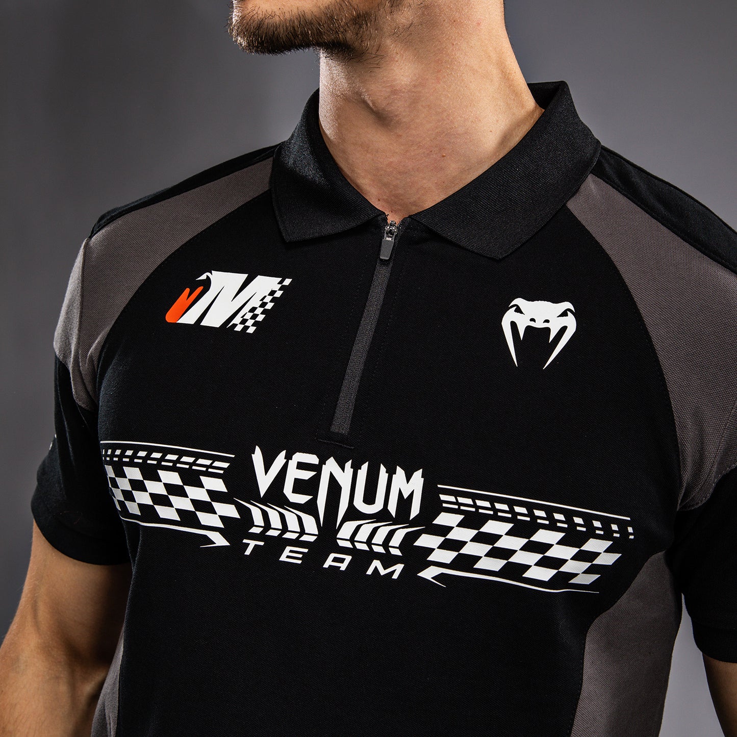 Venum Motorsport Polo in Cotone - Nero Profondo