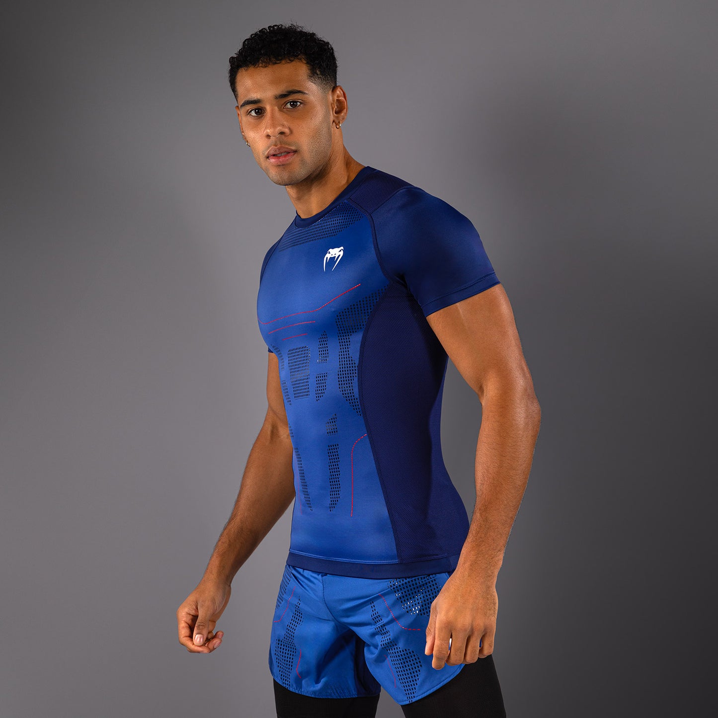 Venum Technical 3.0 Rashguard a Maniche Corte - Blu Notte