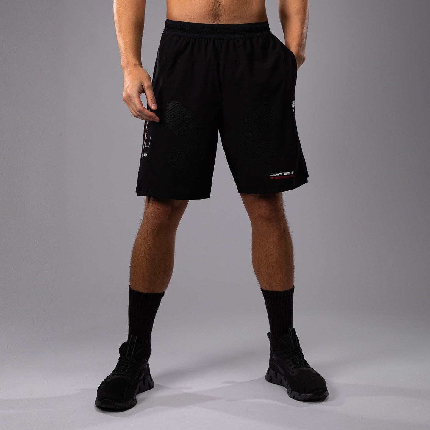 Venum Tactical XT  Pantaloncini da allenamento da uomo - Nero/Rosso fuoco